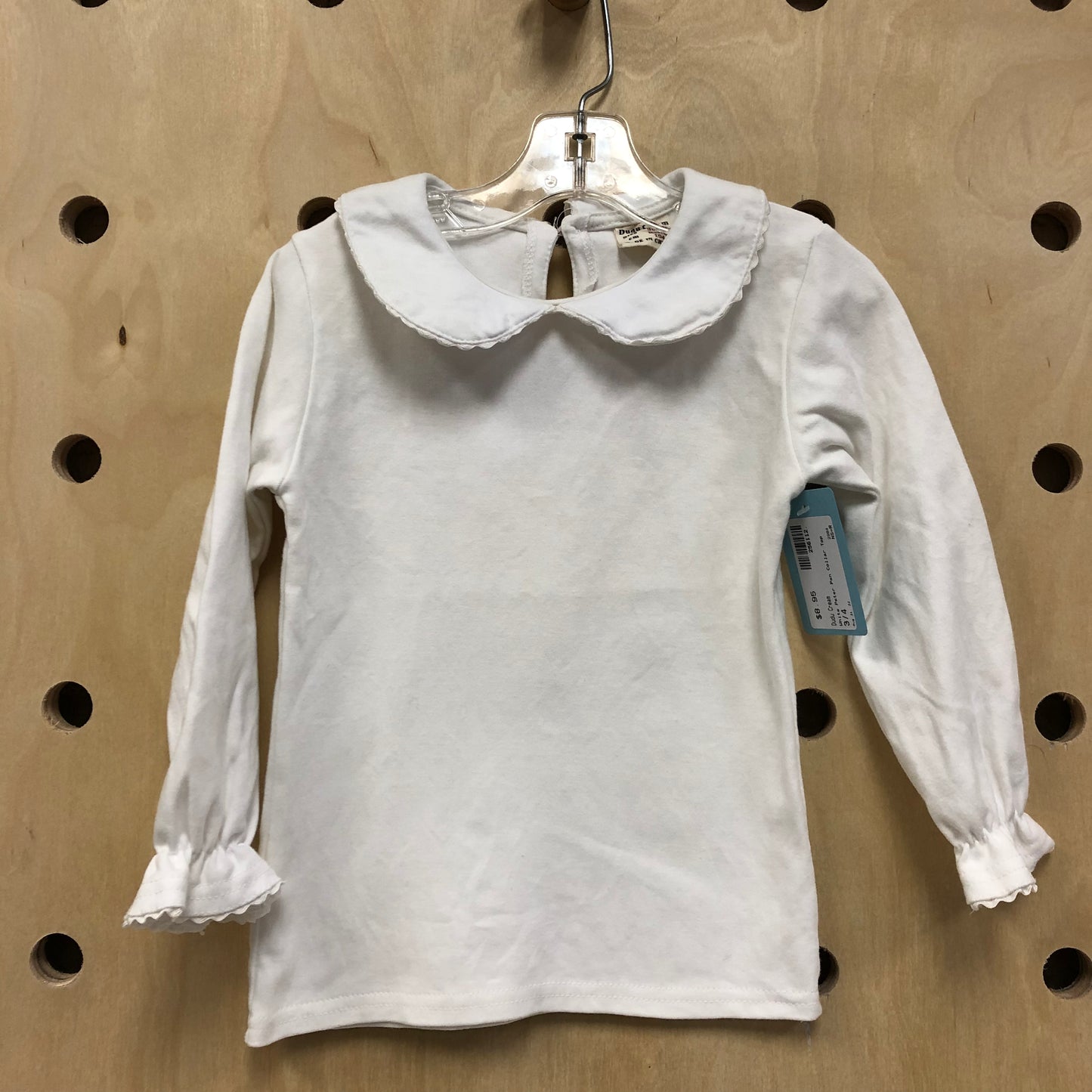 White Peter Pan Collar Top