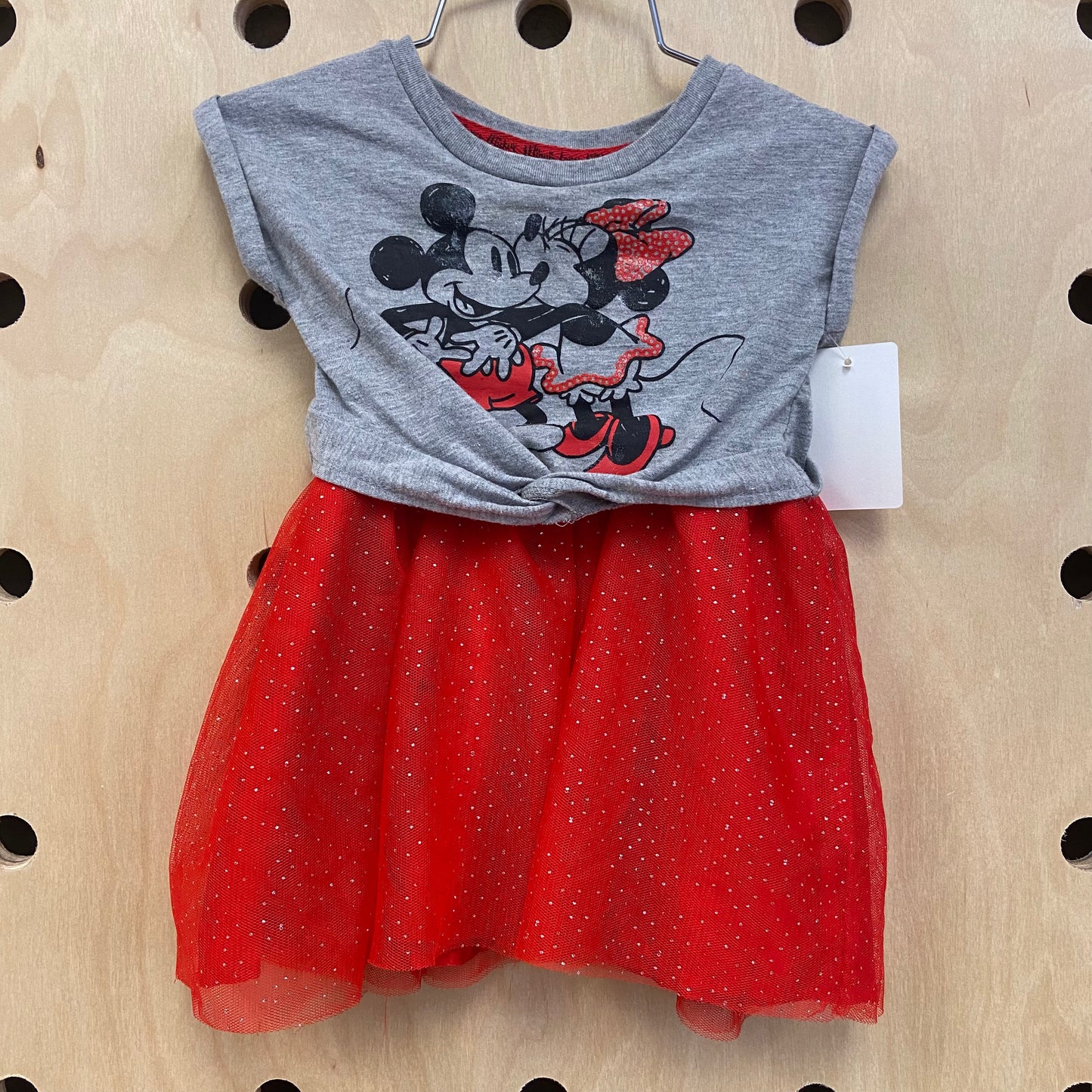 Grey + Red Tulle Dress