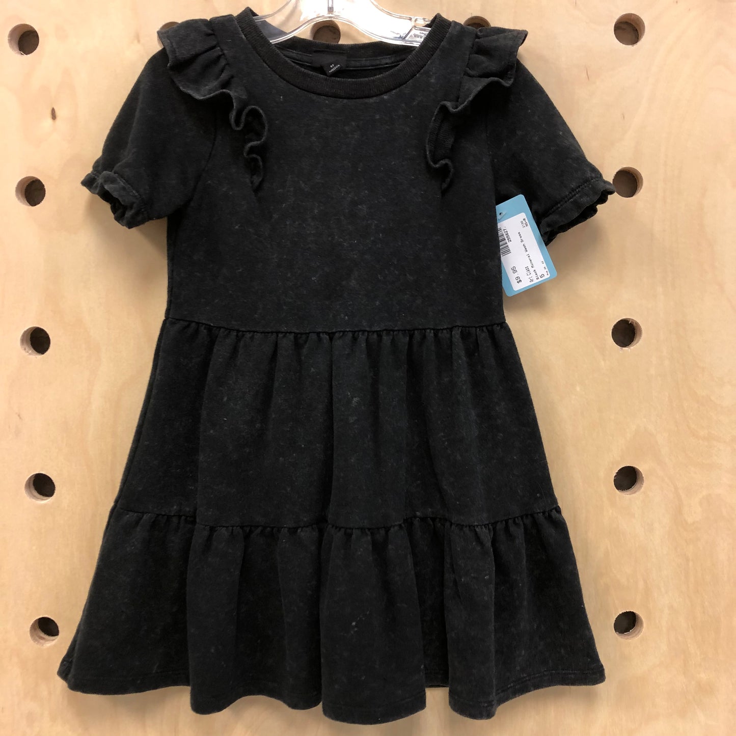Black Mineral Wash Dress