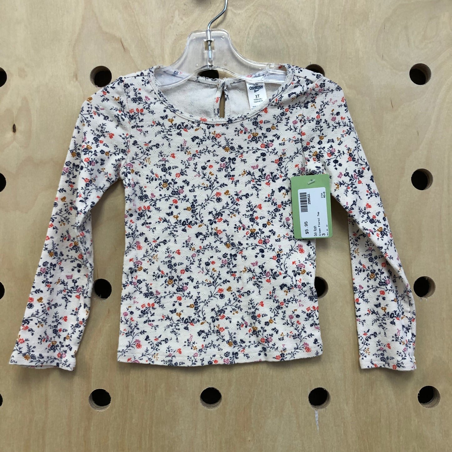 Cream Floral Top