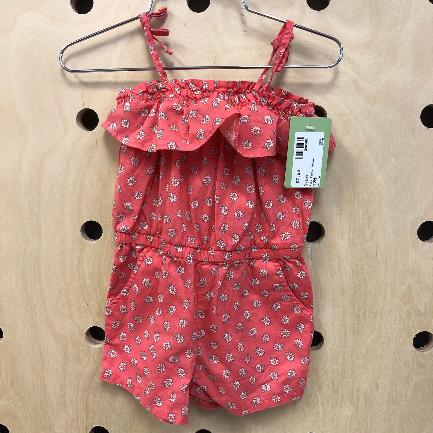 Pink Floral Romper