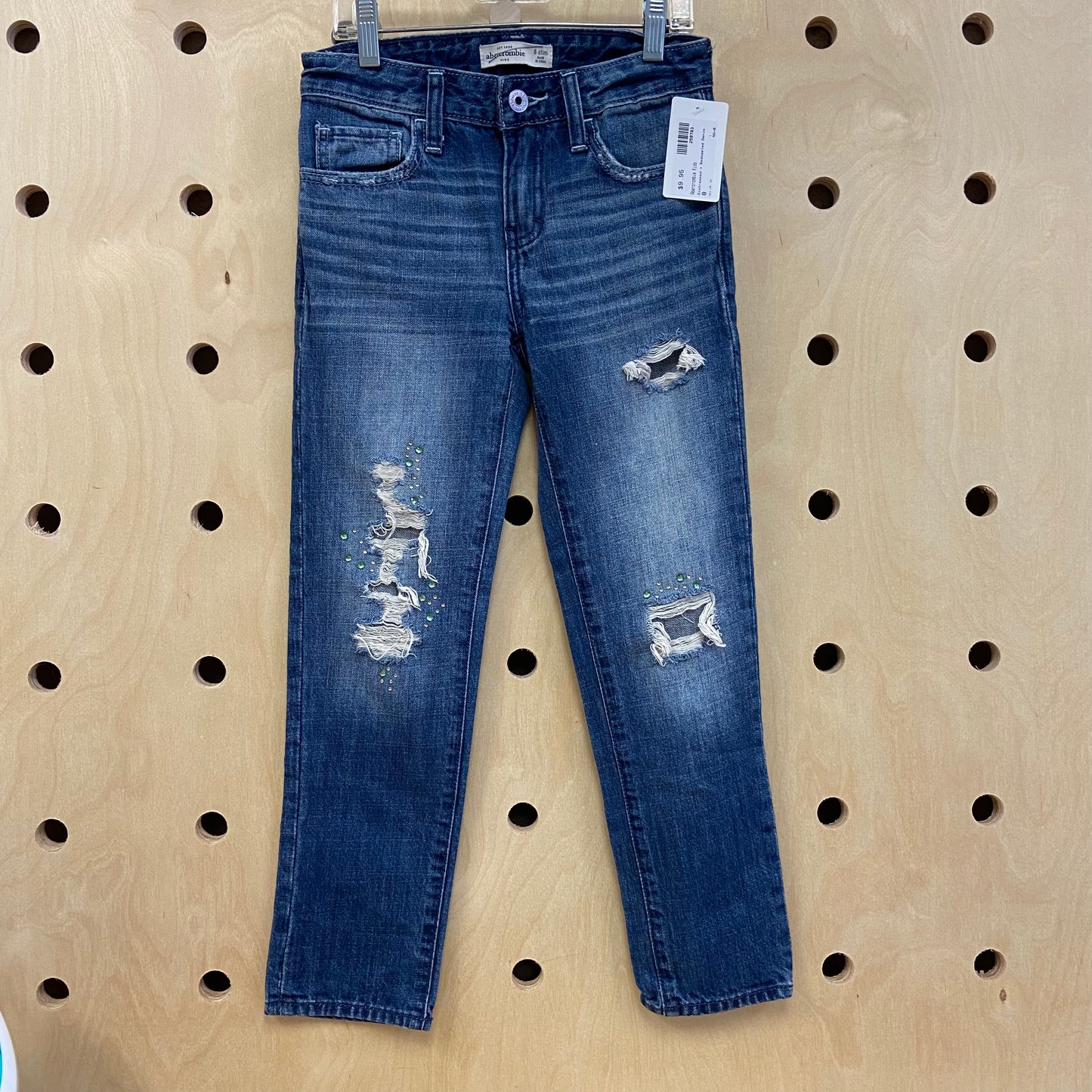 Distressed + Bedazzled Denim
