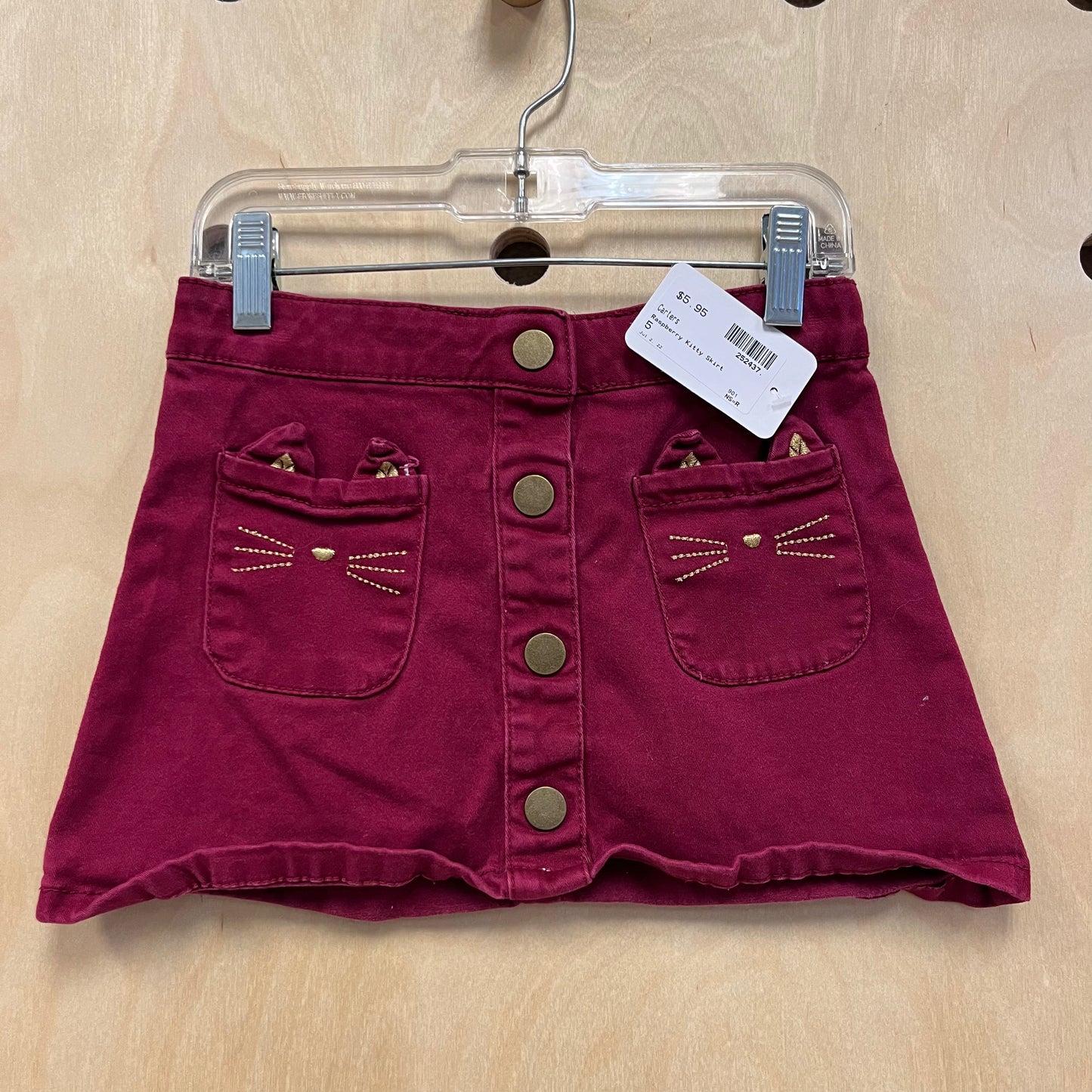 Raspberry Kitty Skirt