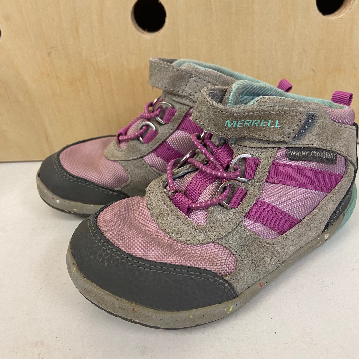 Grey + Lavender Hiking Boots