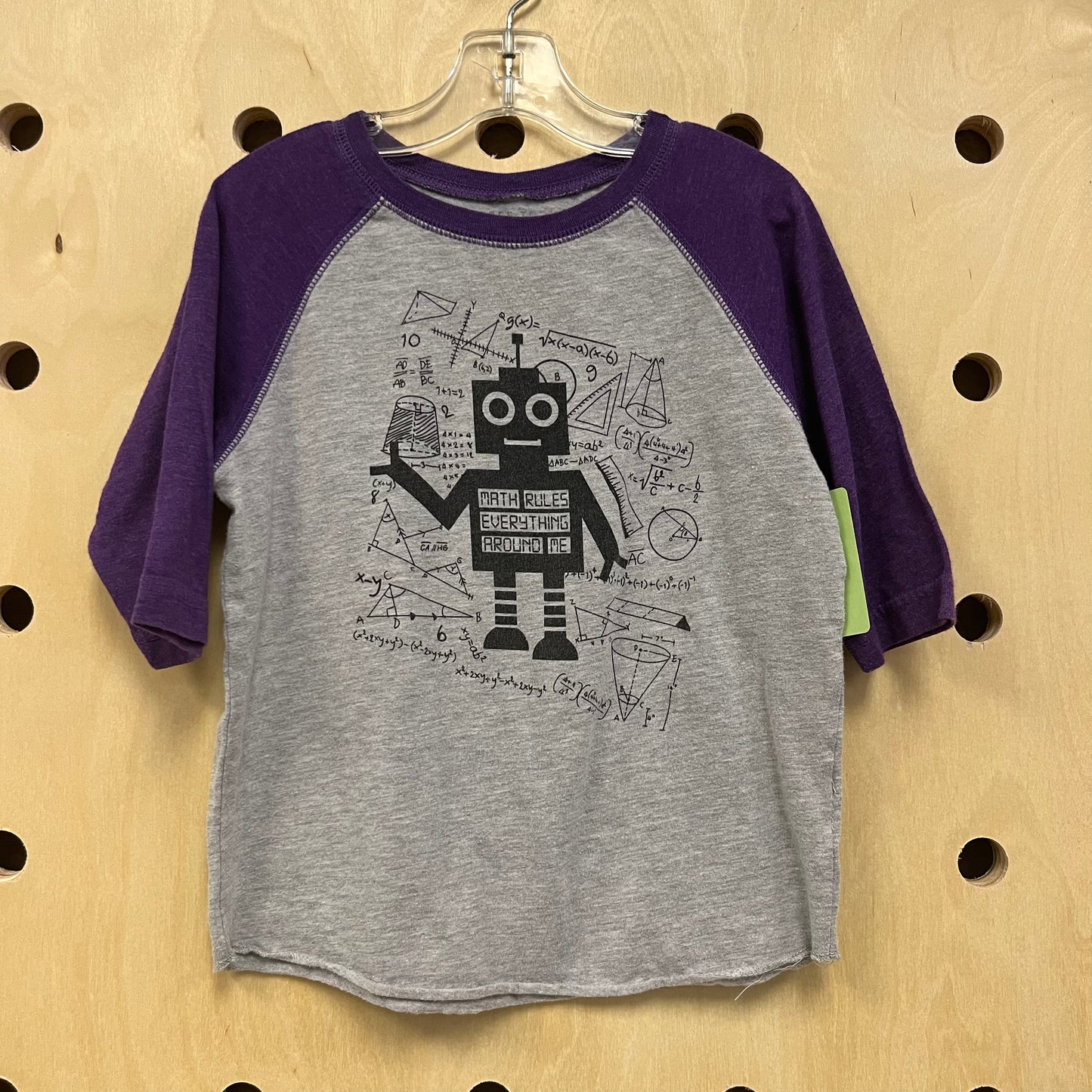 Purple & Grey Robot Raglan