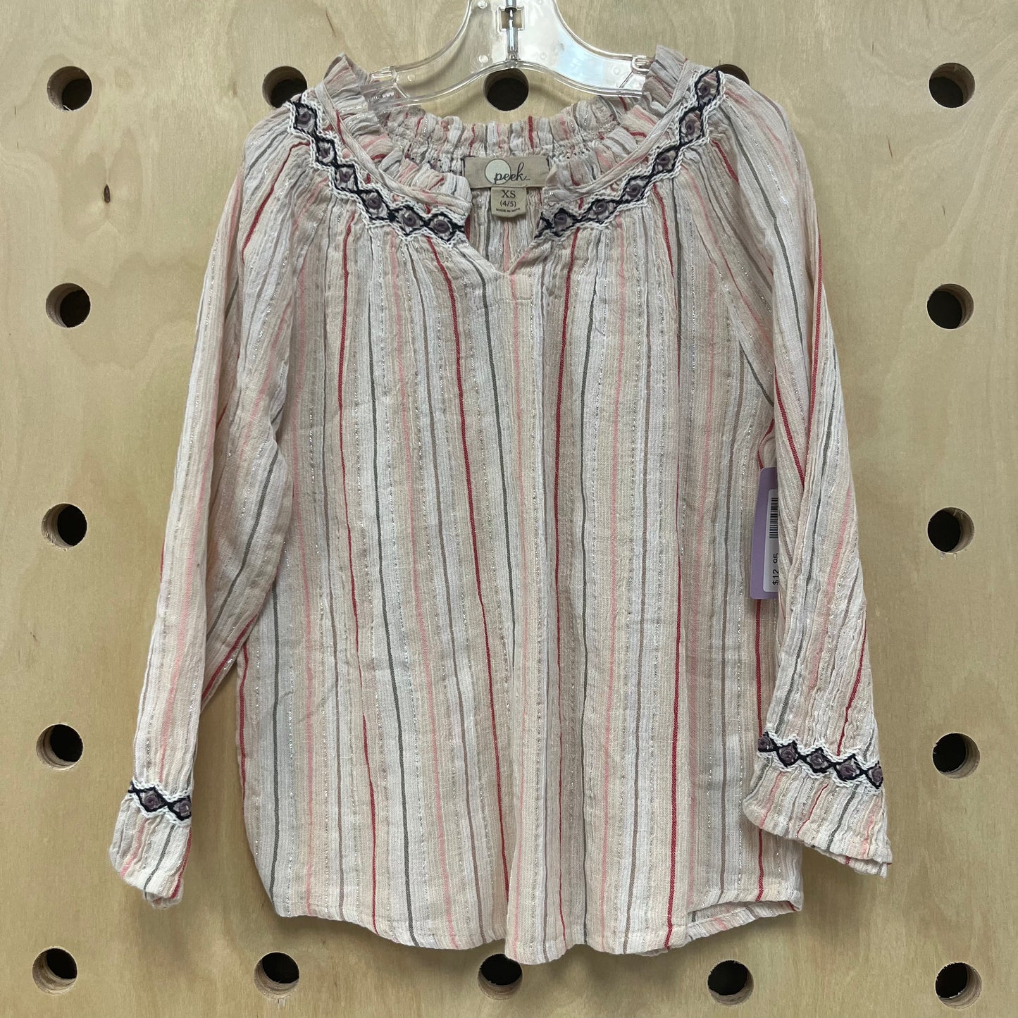 Pinks Striped Foil Top