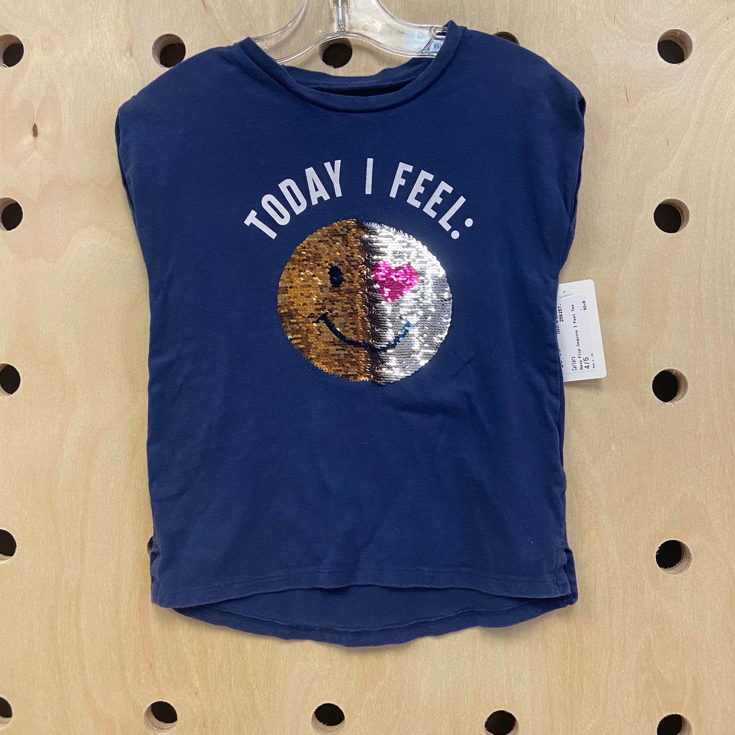 Navy Flip Sequins I Feel Tee