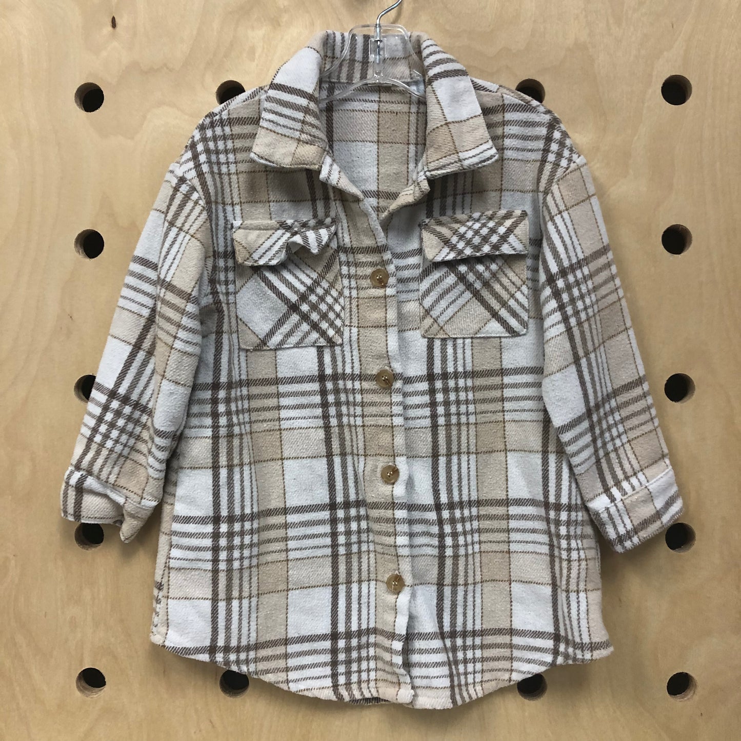 Tan Plaid Shacket
