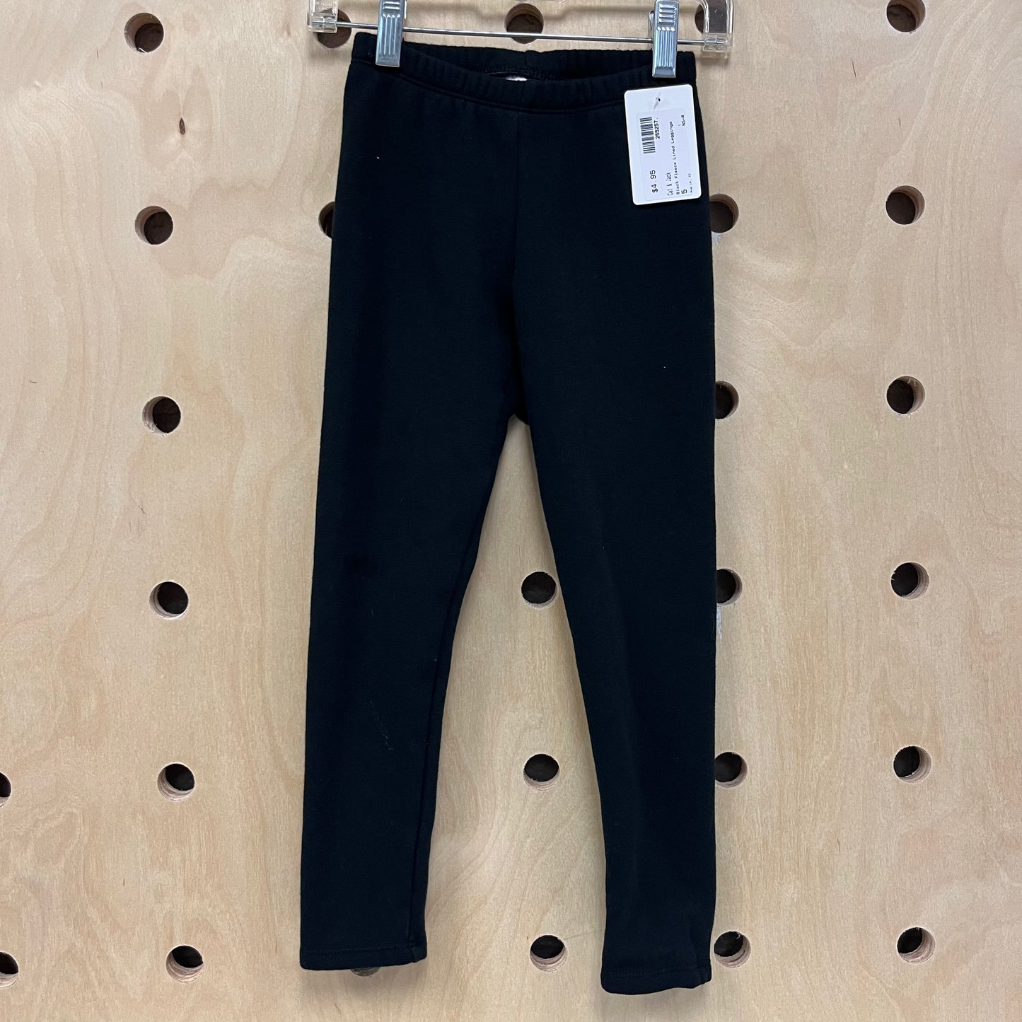 Black Fleece Lined Leggings