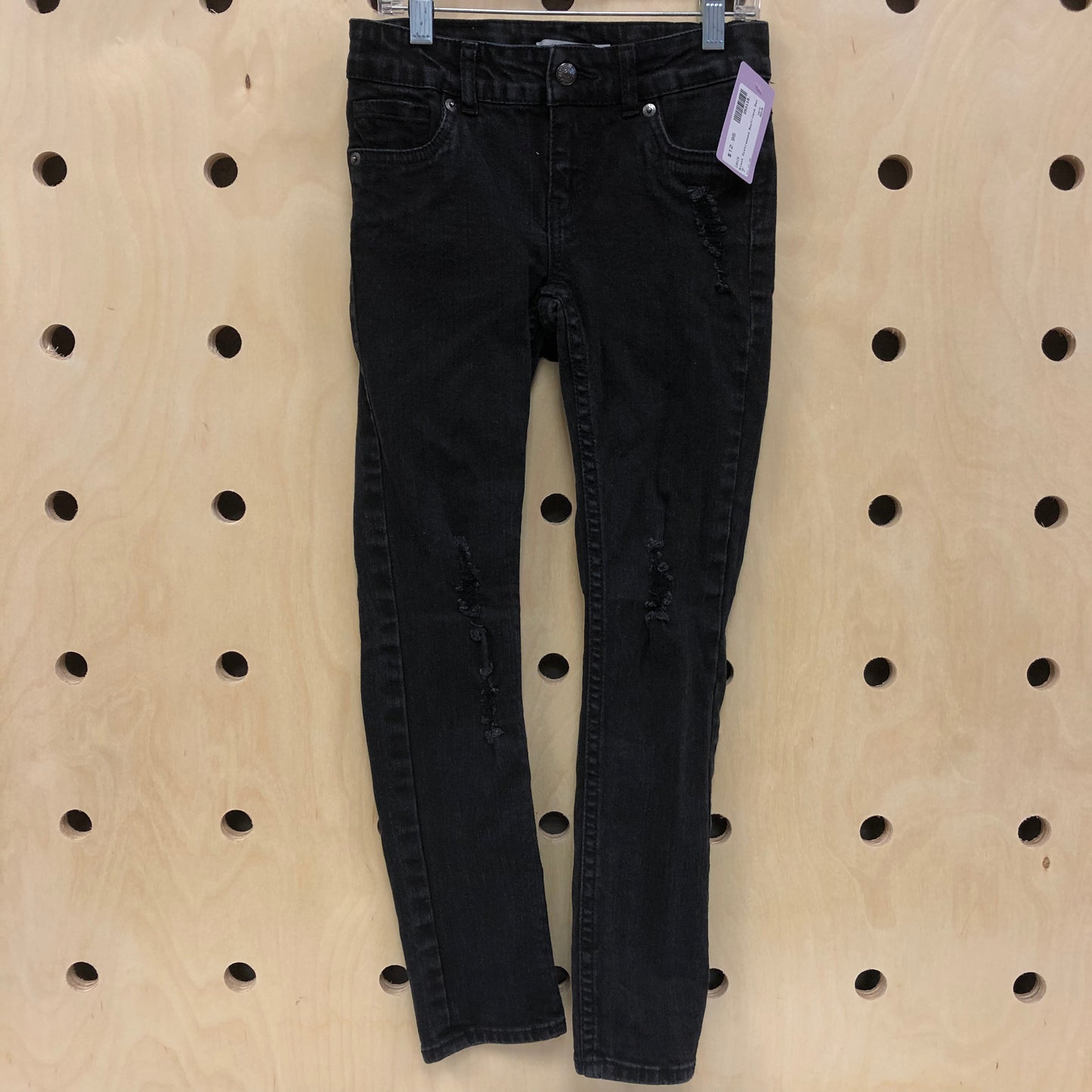 Black Distressed Boyfriend Denim