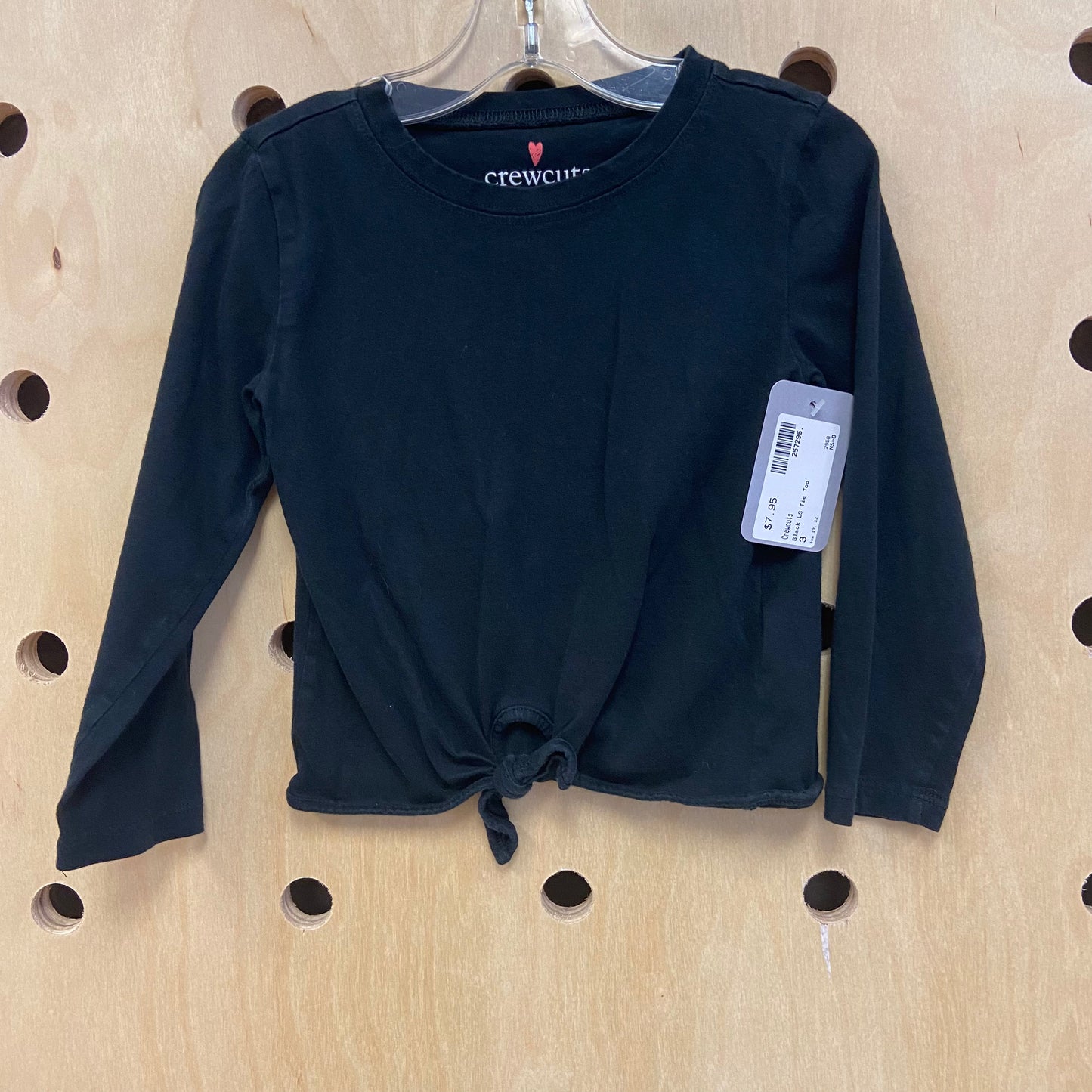 Black LS Tie Top