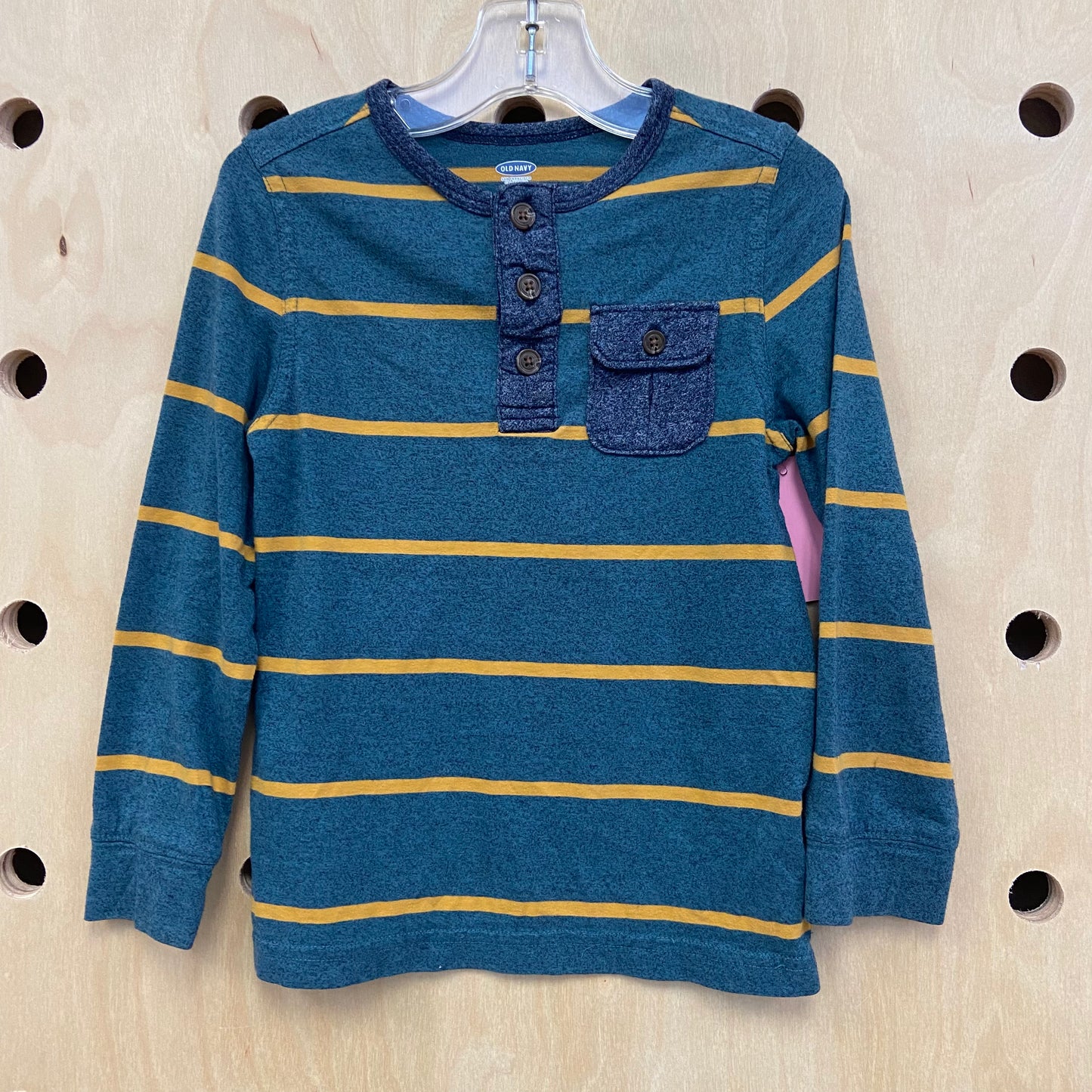 Teal + Mustard Henley