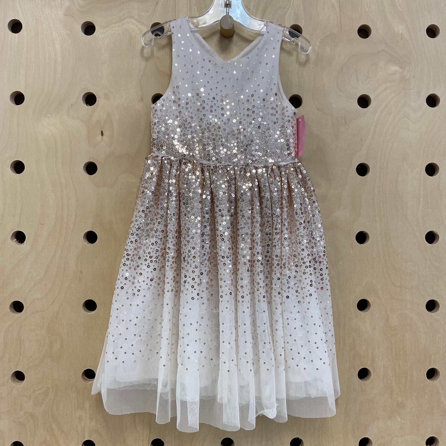 Cream + Gold Sequins Dress