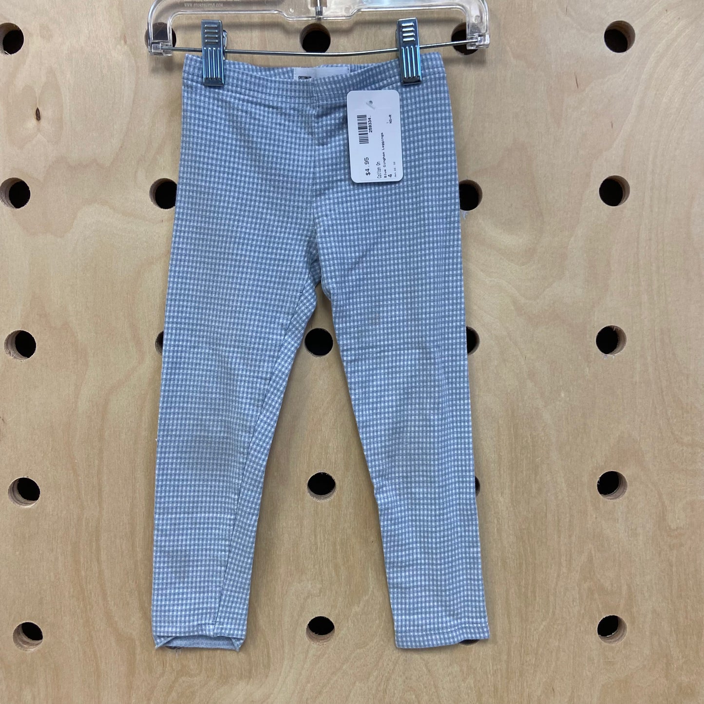 Blue Gingham Leggings