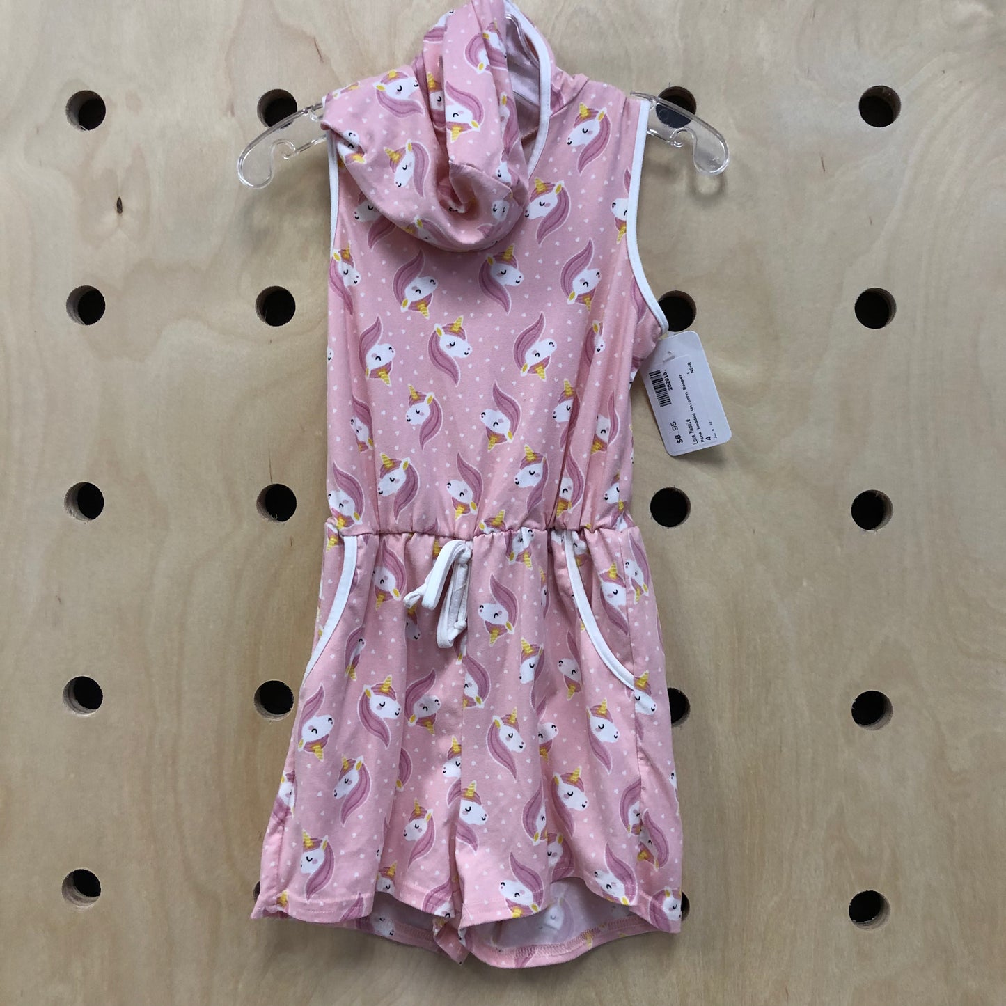 Pink Hooded Unicorn Romper