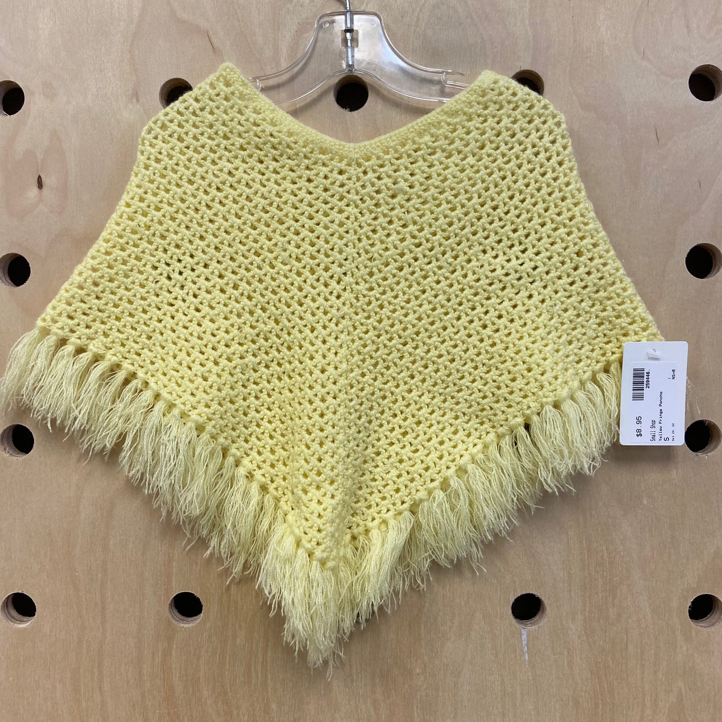 Yellow Fringe Poncho