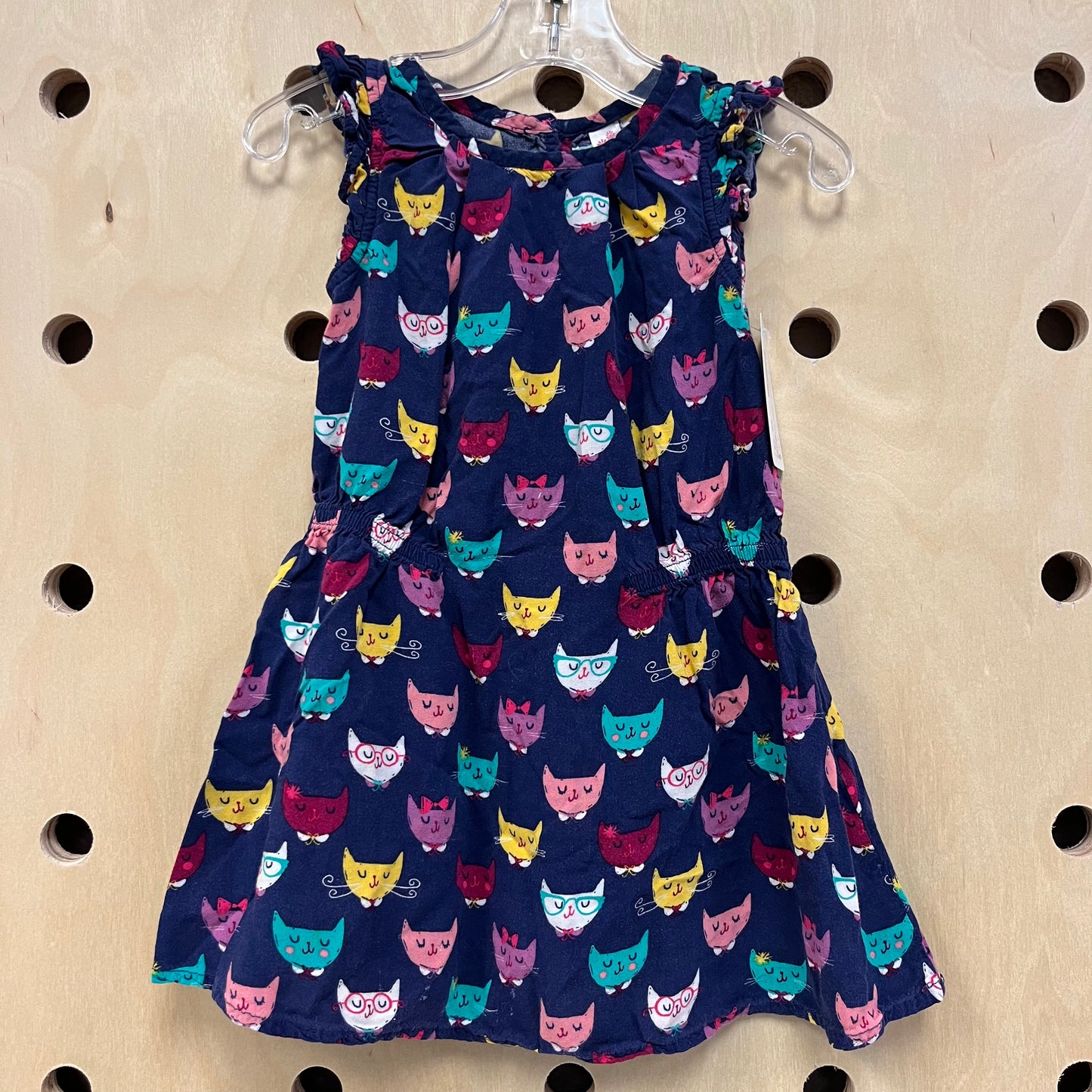 Navy Kitty Faces Dress