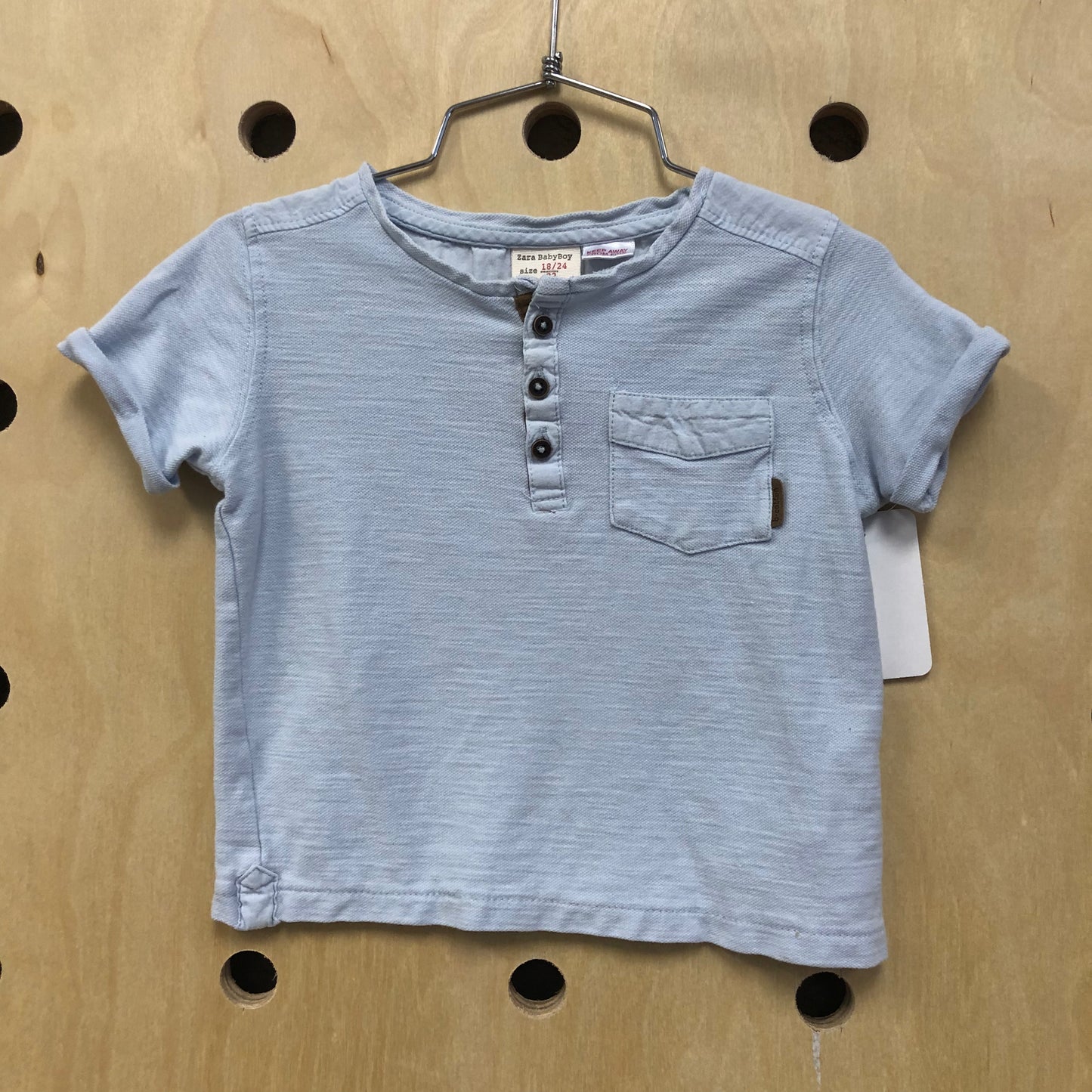 Light Blue Henley Tee