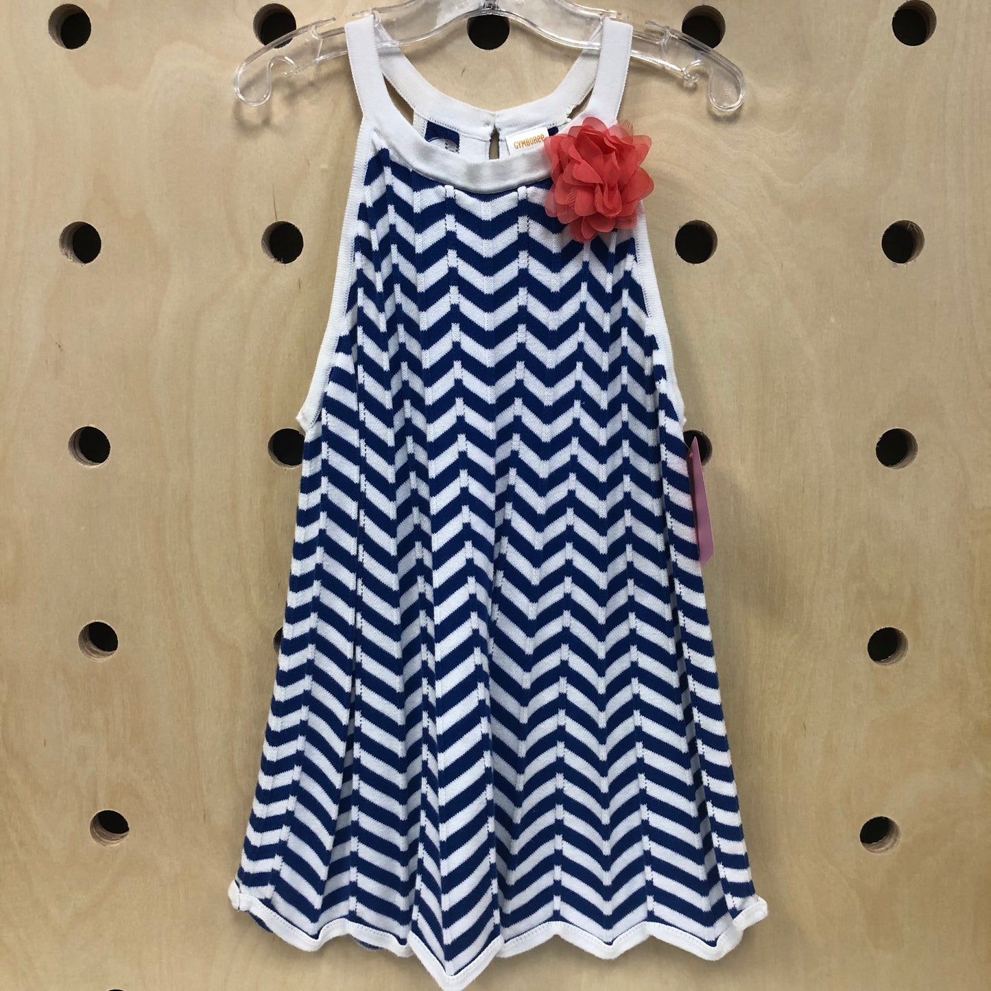 Blue & White Knit Dress
