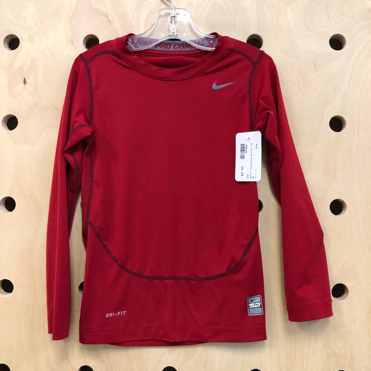Red LS Compression Dri-Fit Tee