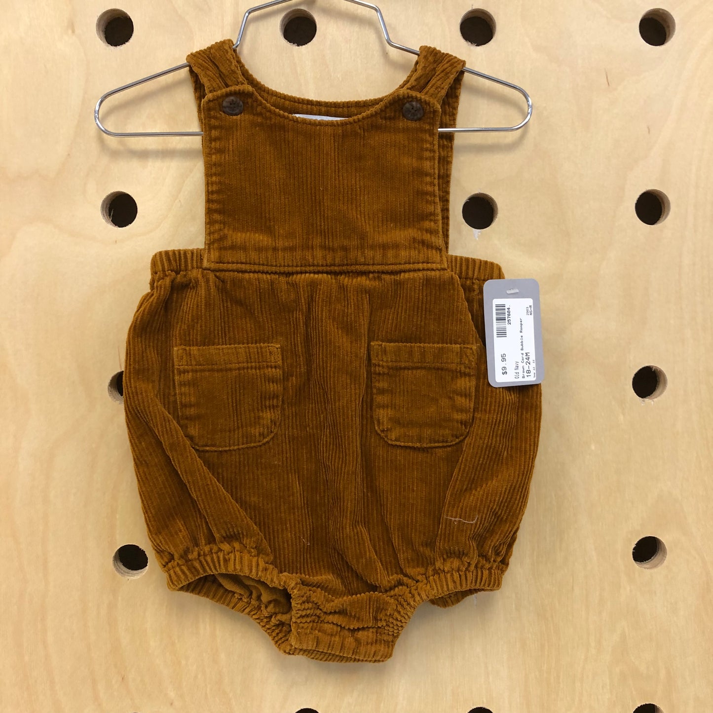 Brown Cord Bubble Romper