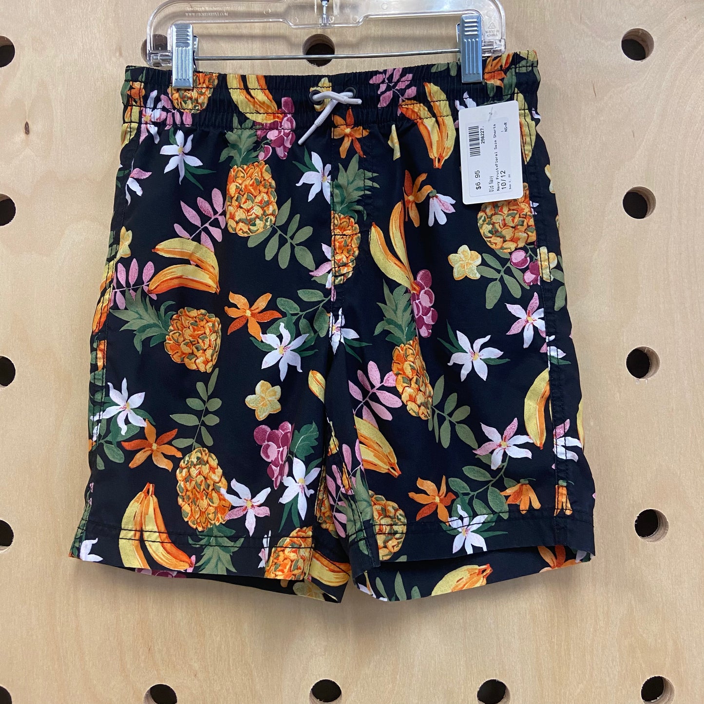 Navy Fruit+Floral Swim Shorts