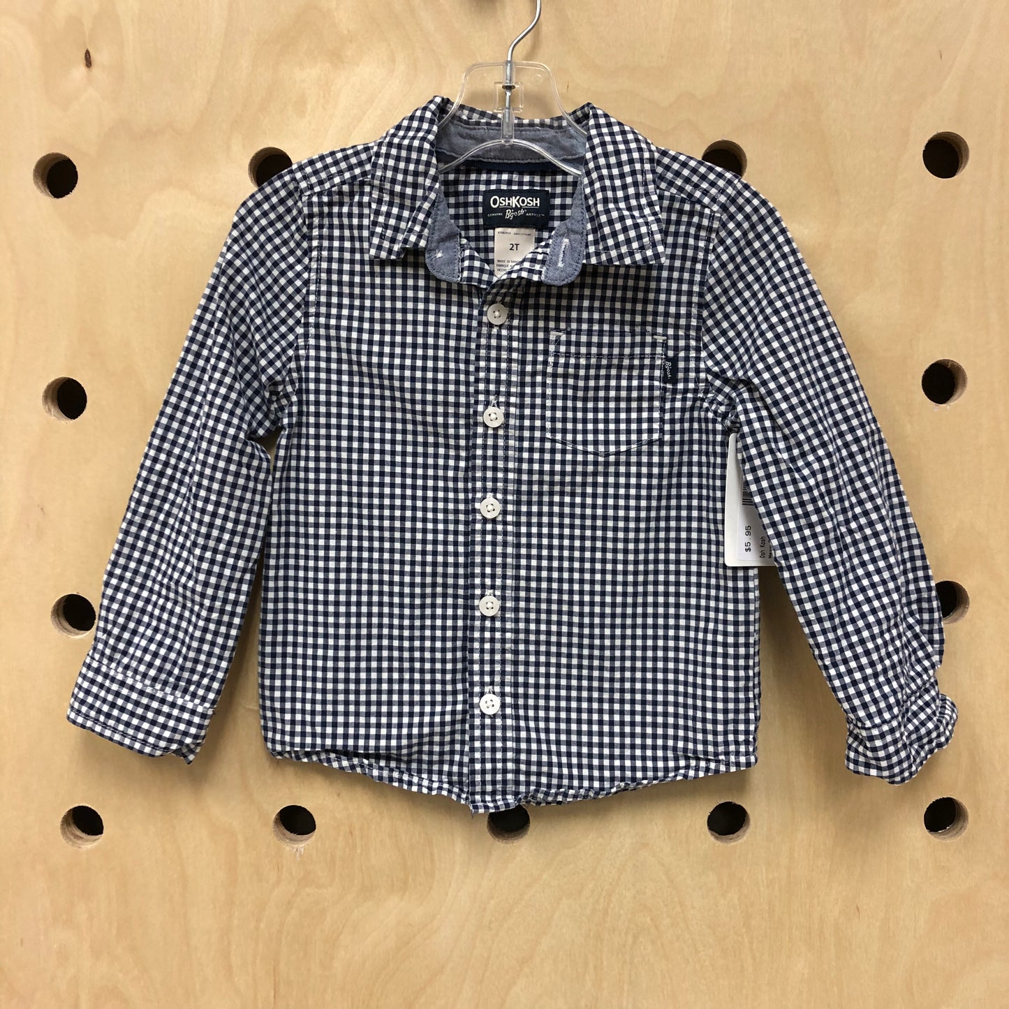 Navy Plaid Button Up