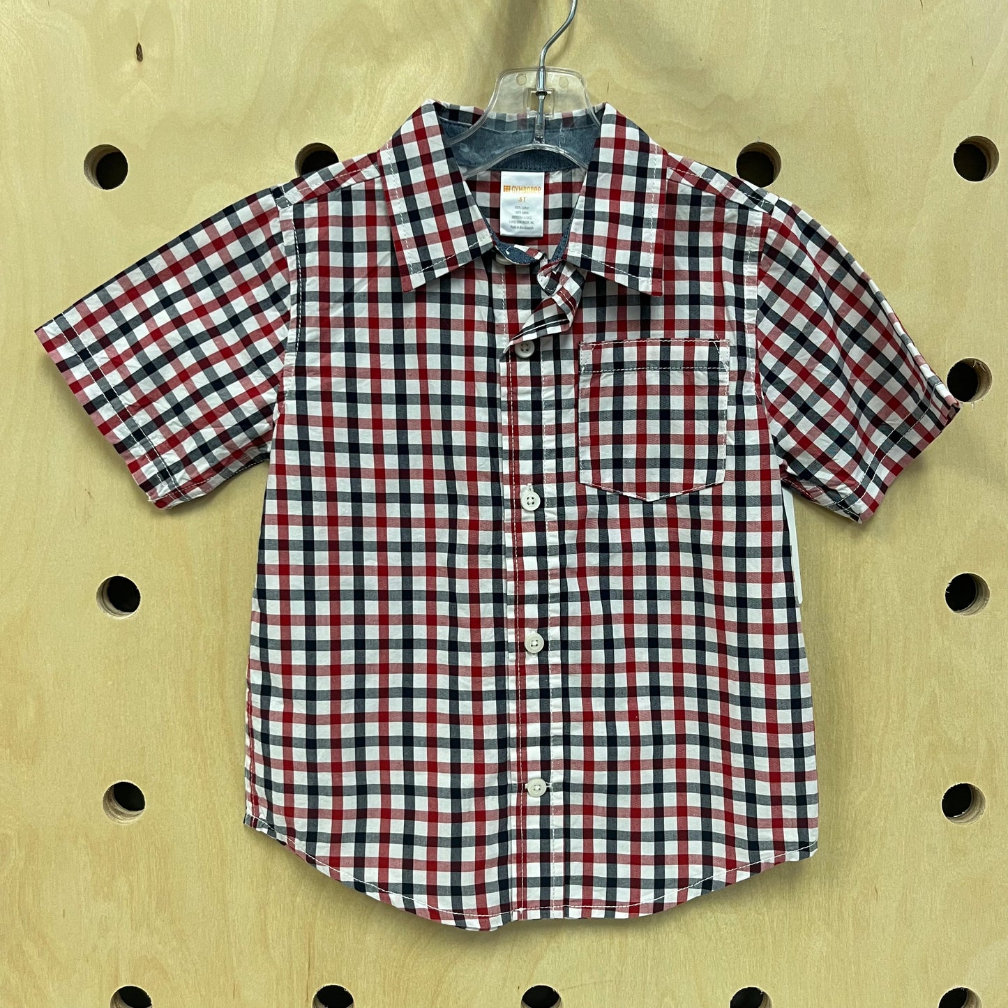 Red + Blue Checkered Button Up
