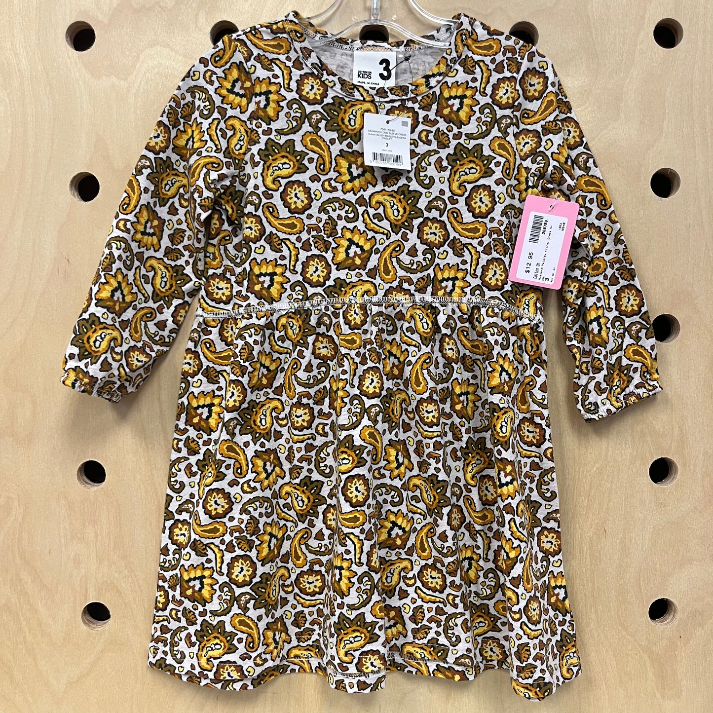 Mustard Paisley Floral Dress NEW!