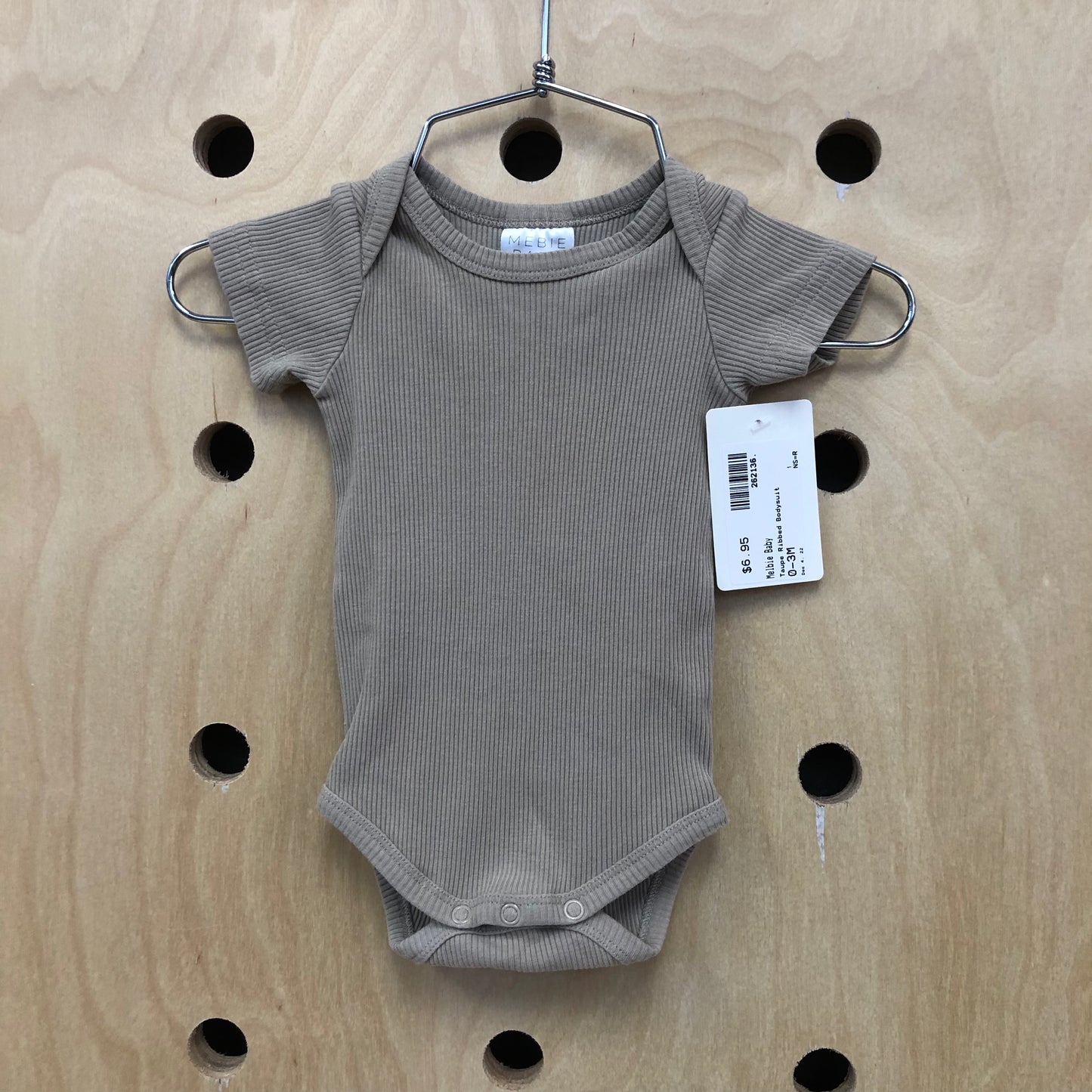 Taupe Ribbed Bodysuit
