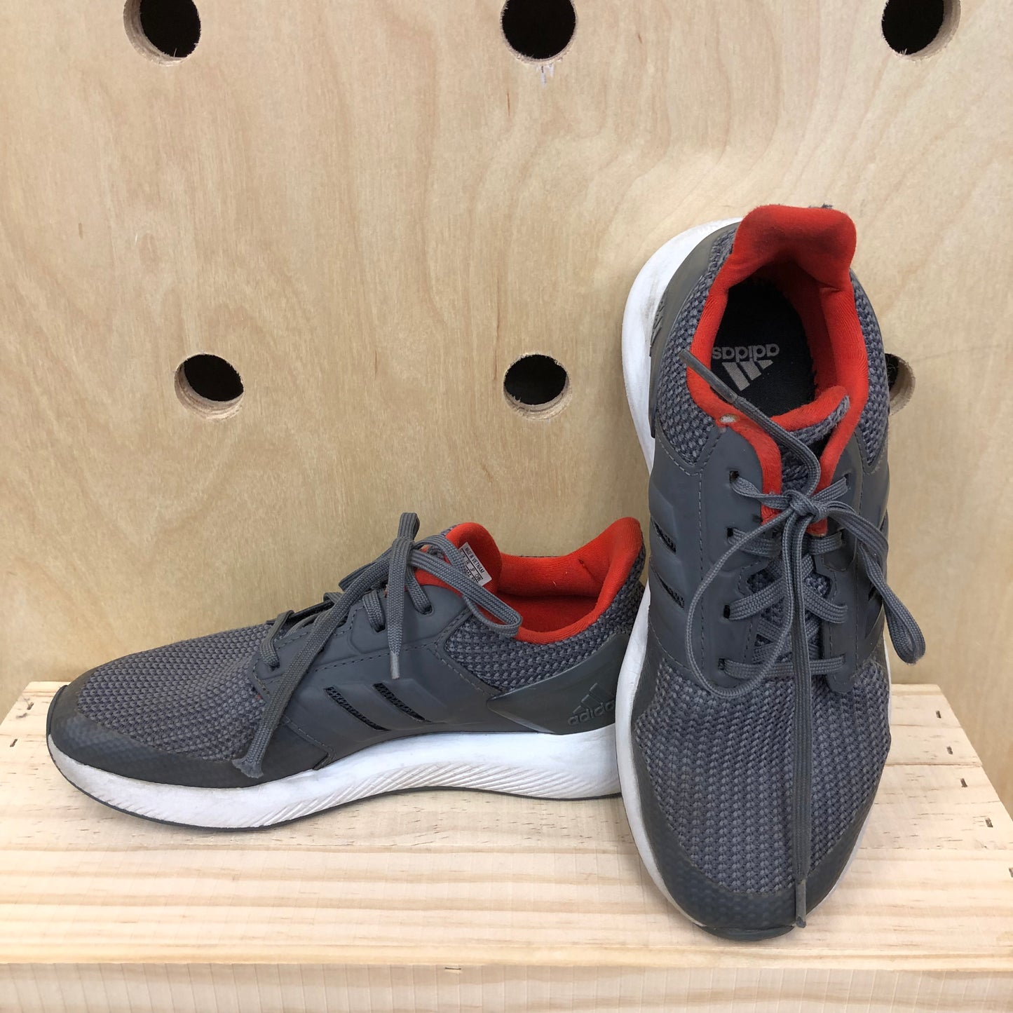 Grey + Orange Mesh Sneakers