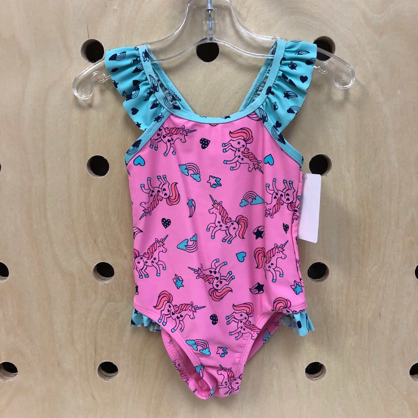 Pink+Teal Unicorn Swimsuit