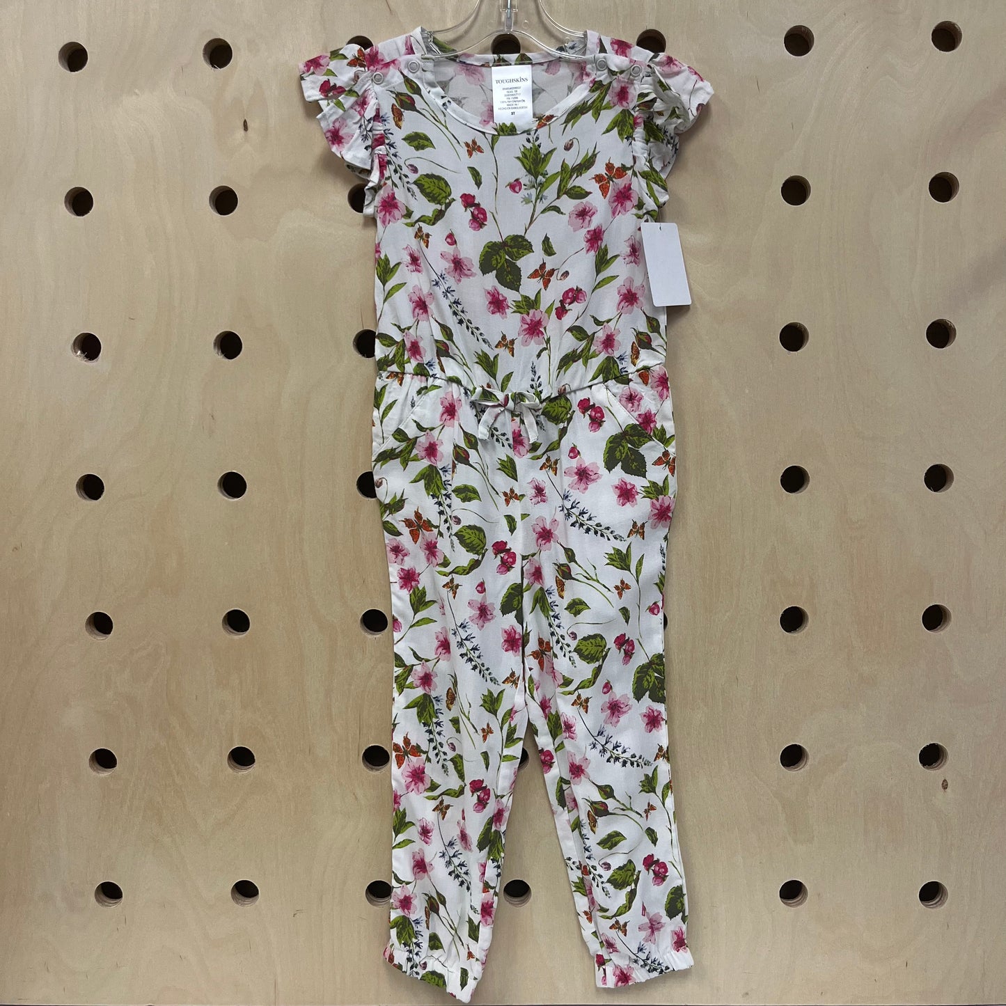Cream Floral Jumpsuit