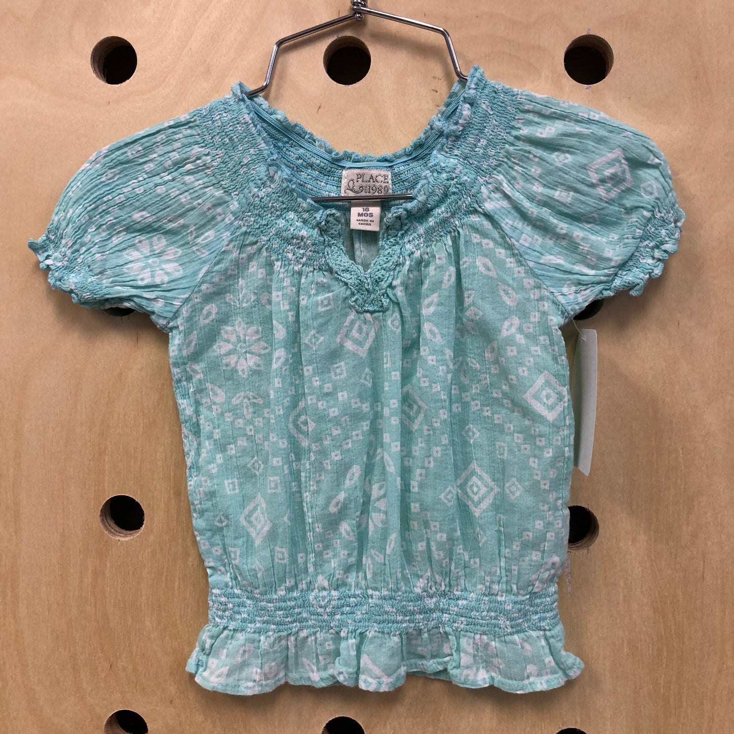 Mint Floral Baby Doll Top