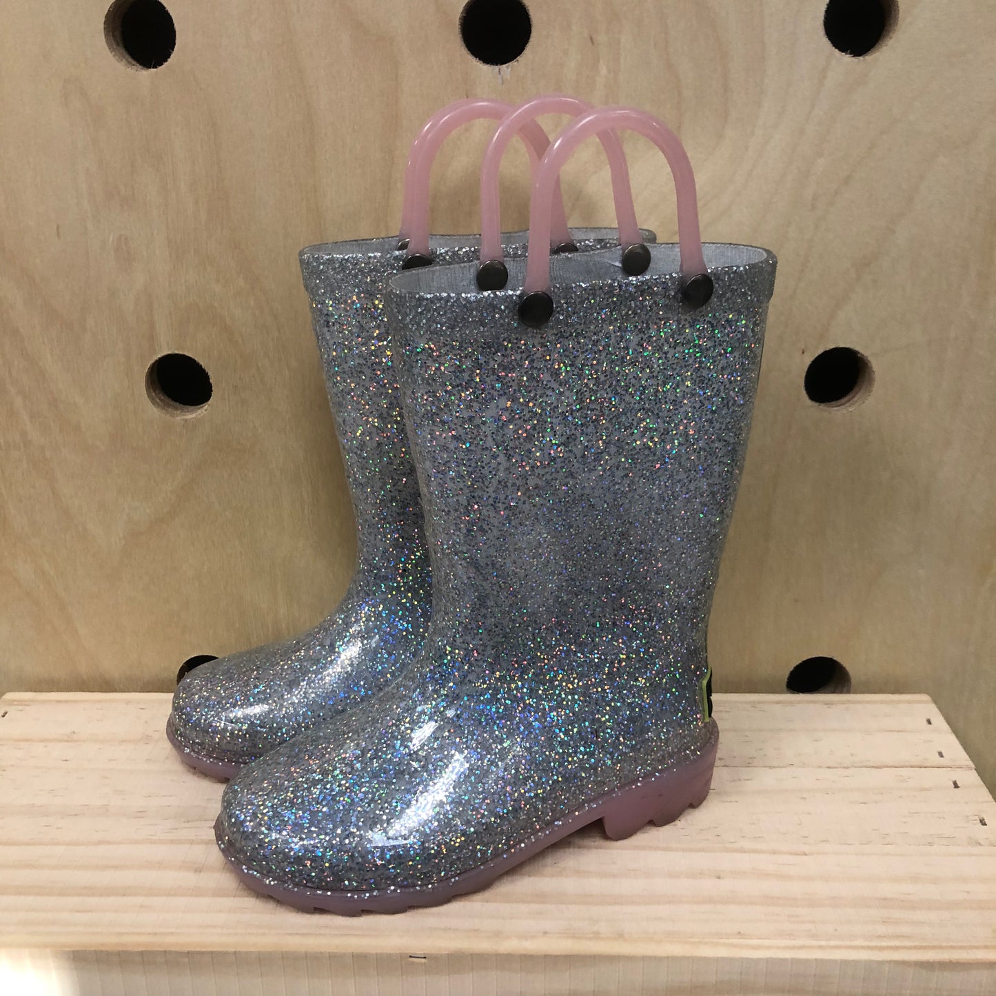 Silver Glitter Light Up Rain