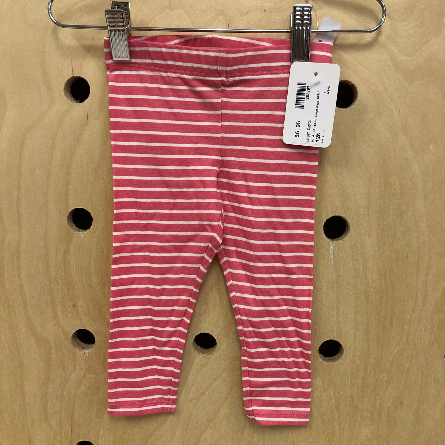 Pink Striped Leggings NEW!