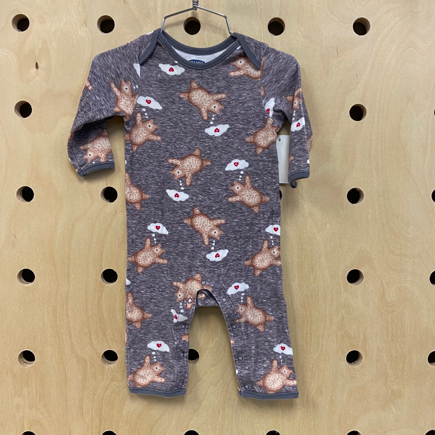 Brown Love Bear Romper