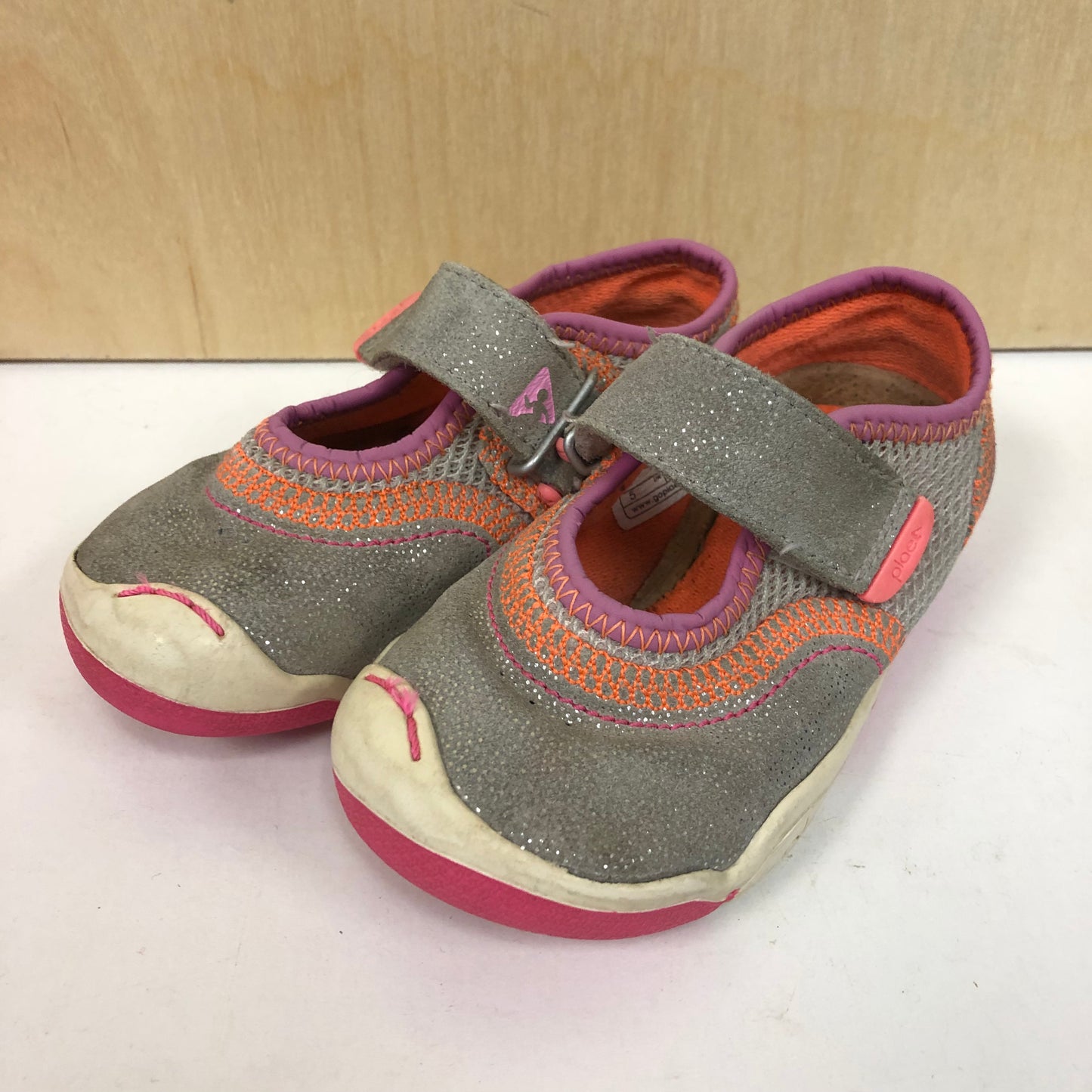 Grey Iridescent Velcro Sneaker