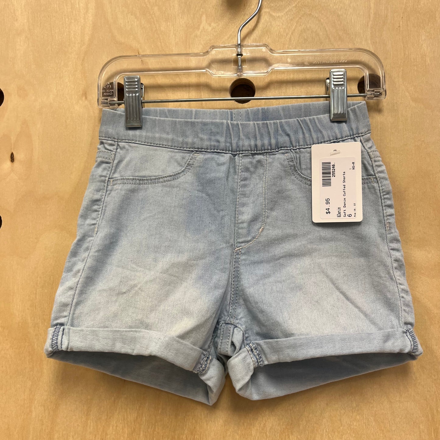 Soft Denim Cuffed Shorts