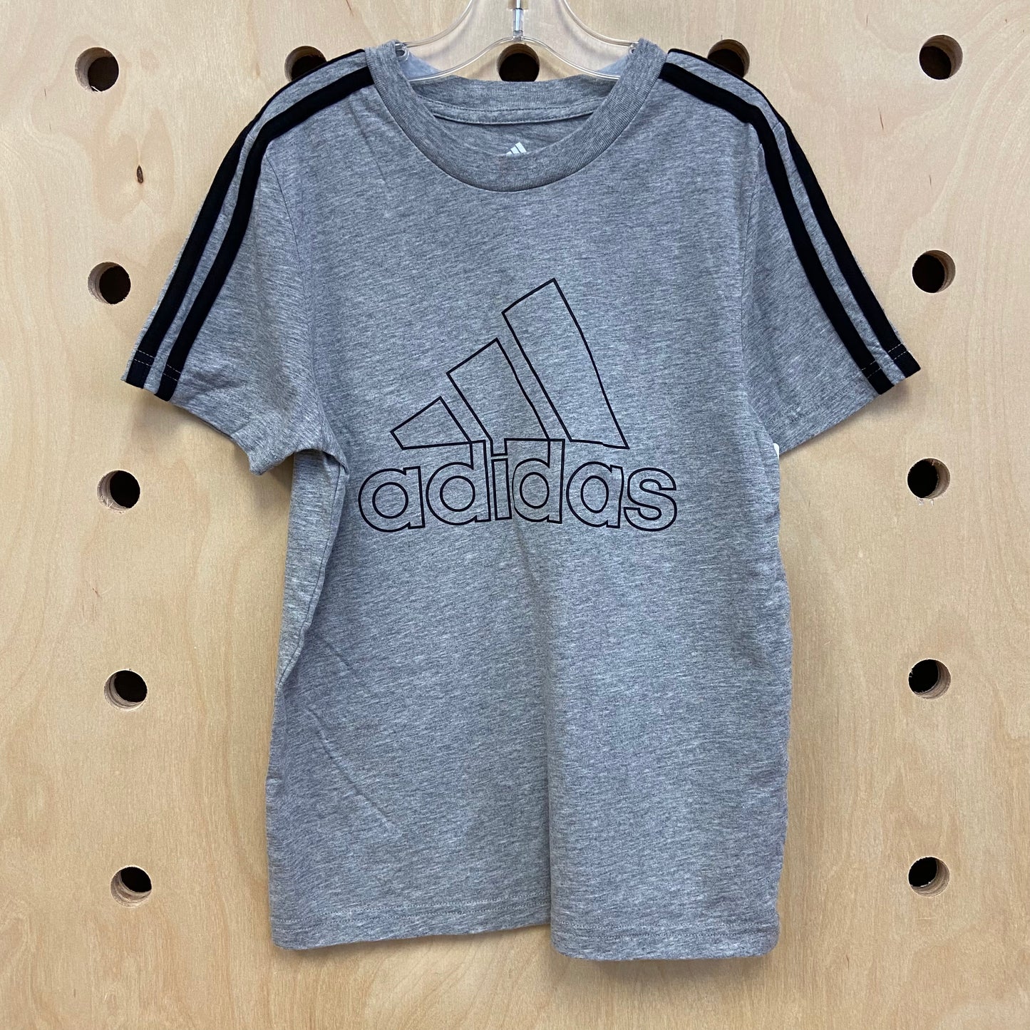 Grey Striped Logo Tee