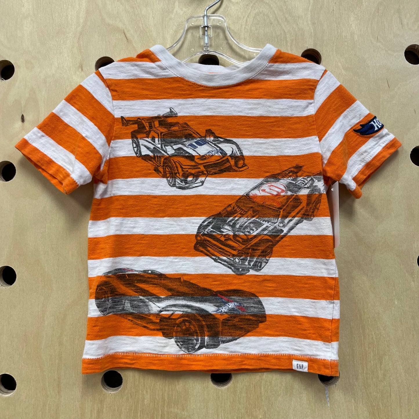 Orange Striped Race Car Tee