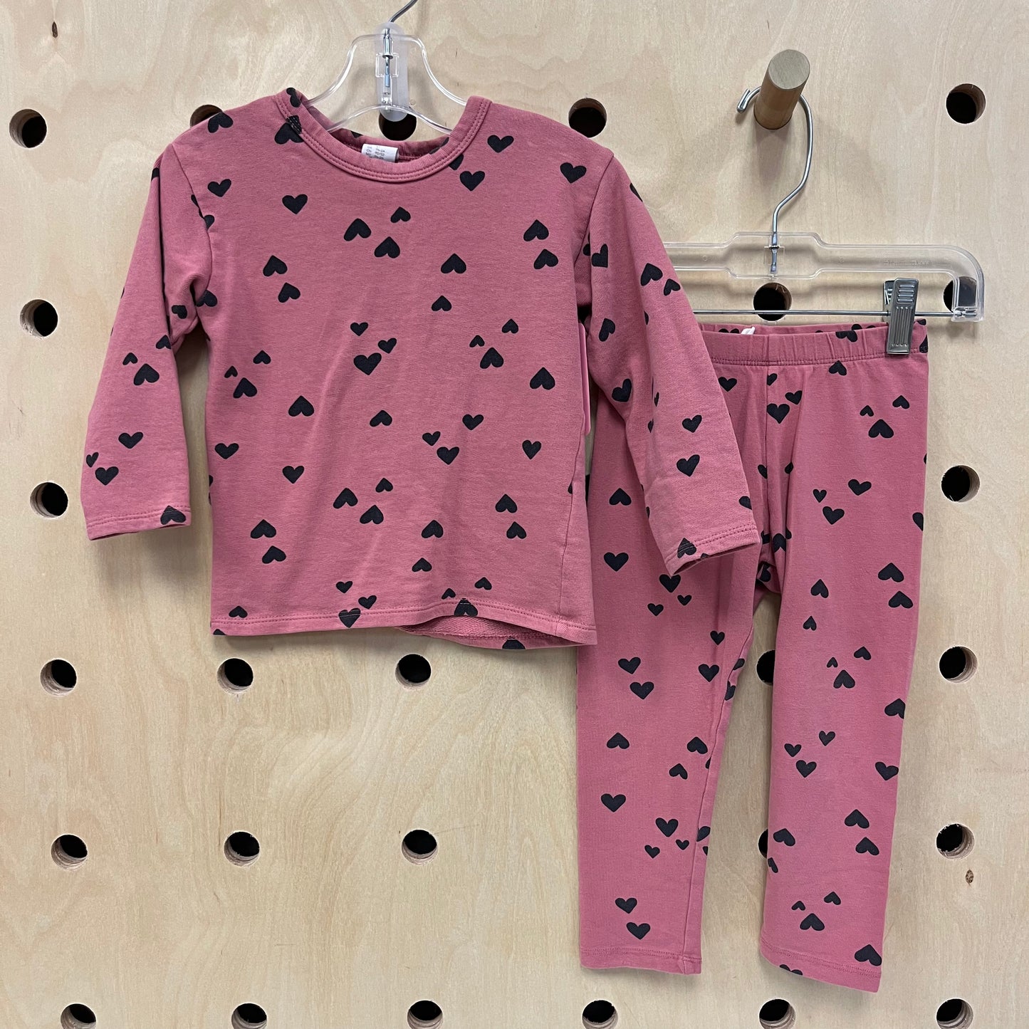 Pink + Black Hearts Outfit
