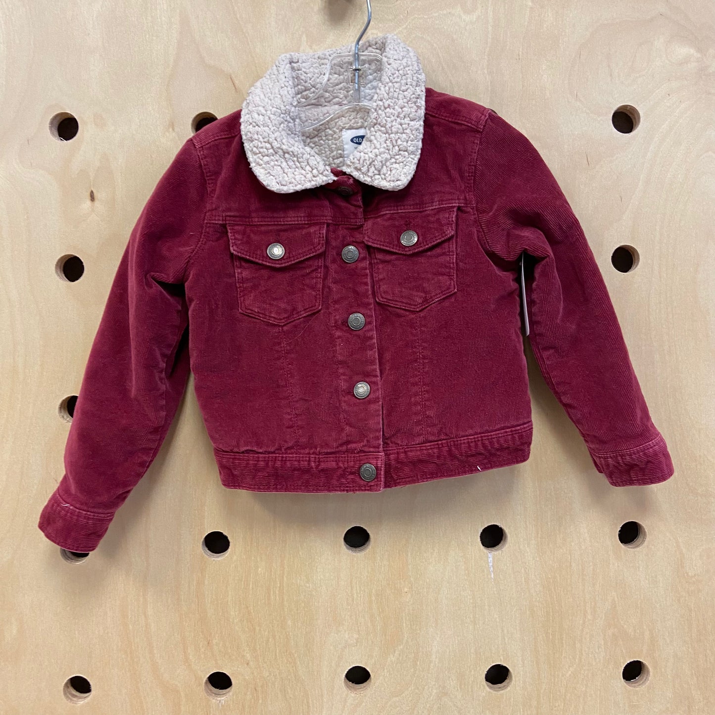 Raspberry Sherpa Cord Jacket