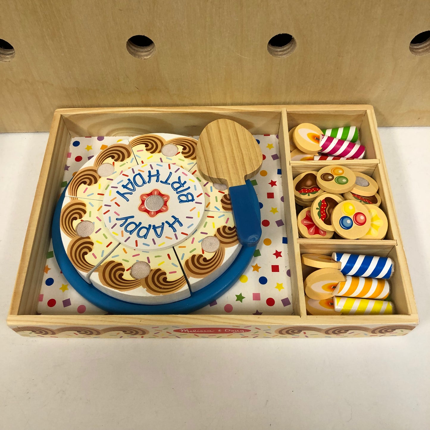 Wood Birthday Cake Set
