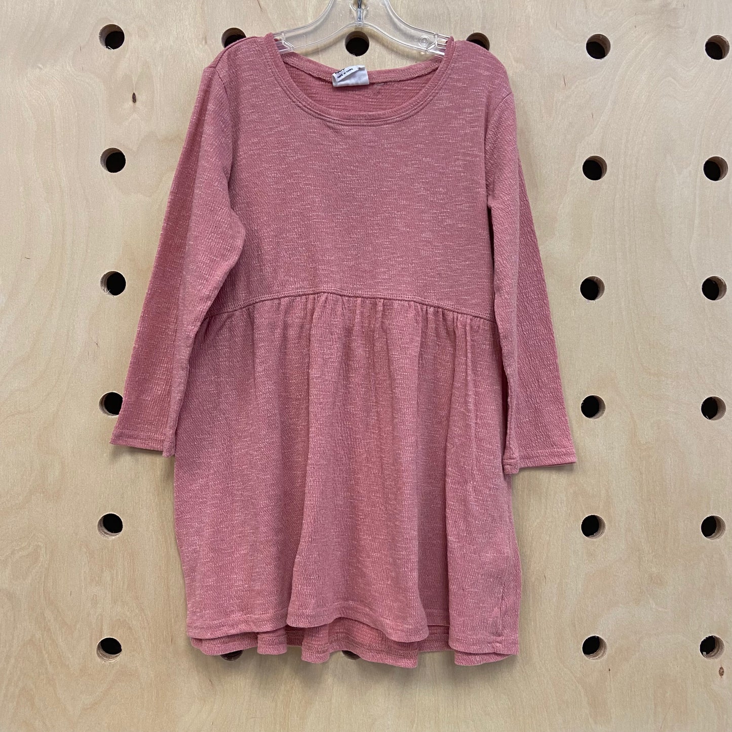 Dusty Pink Knit LS Dress