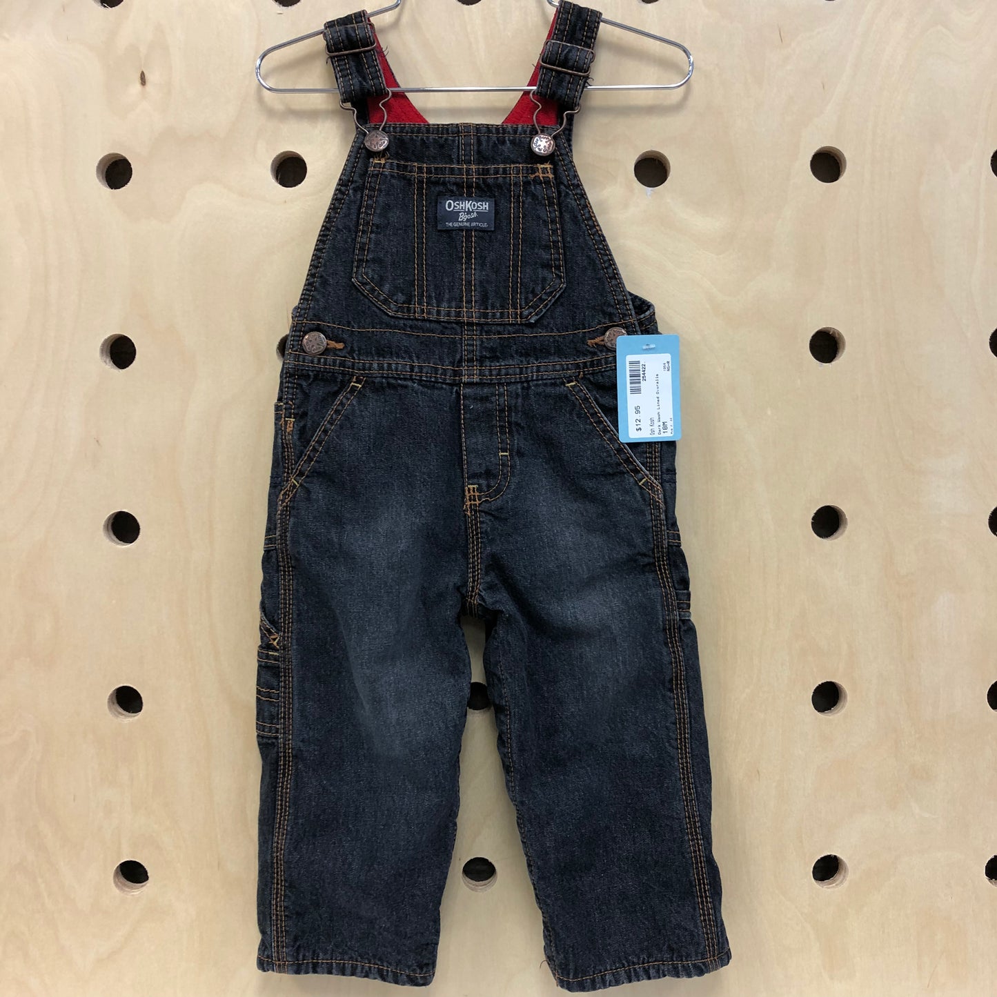 Dark Wash Lined Overalls