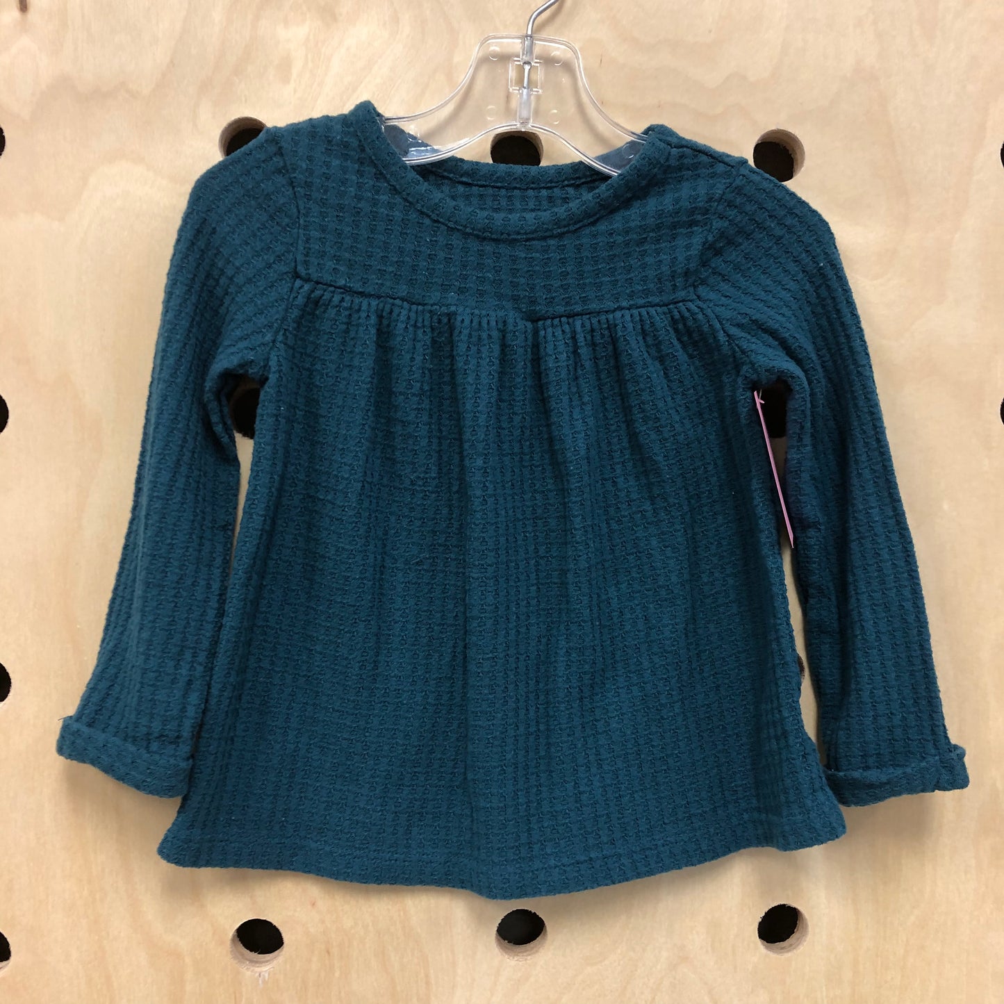 Teal Waffle Knit Top