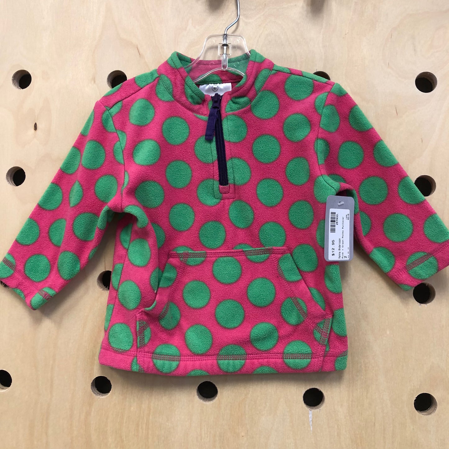 Pink + Green Polka Pullover