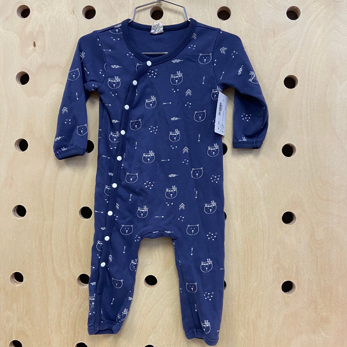 Tribal Bear Navy Romper