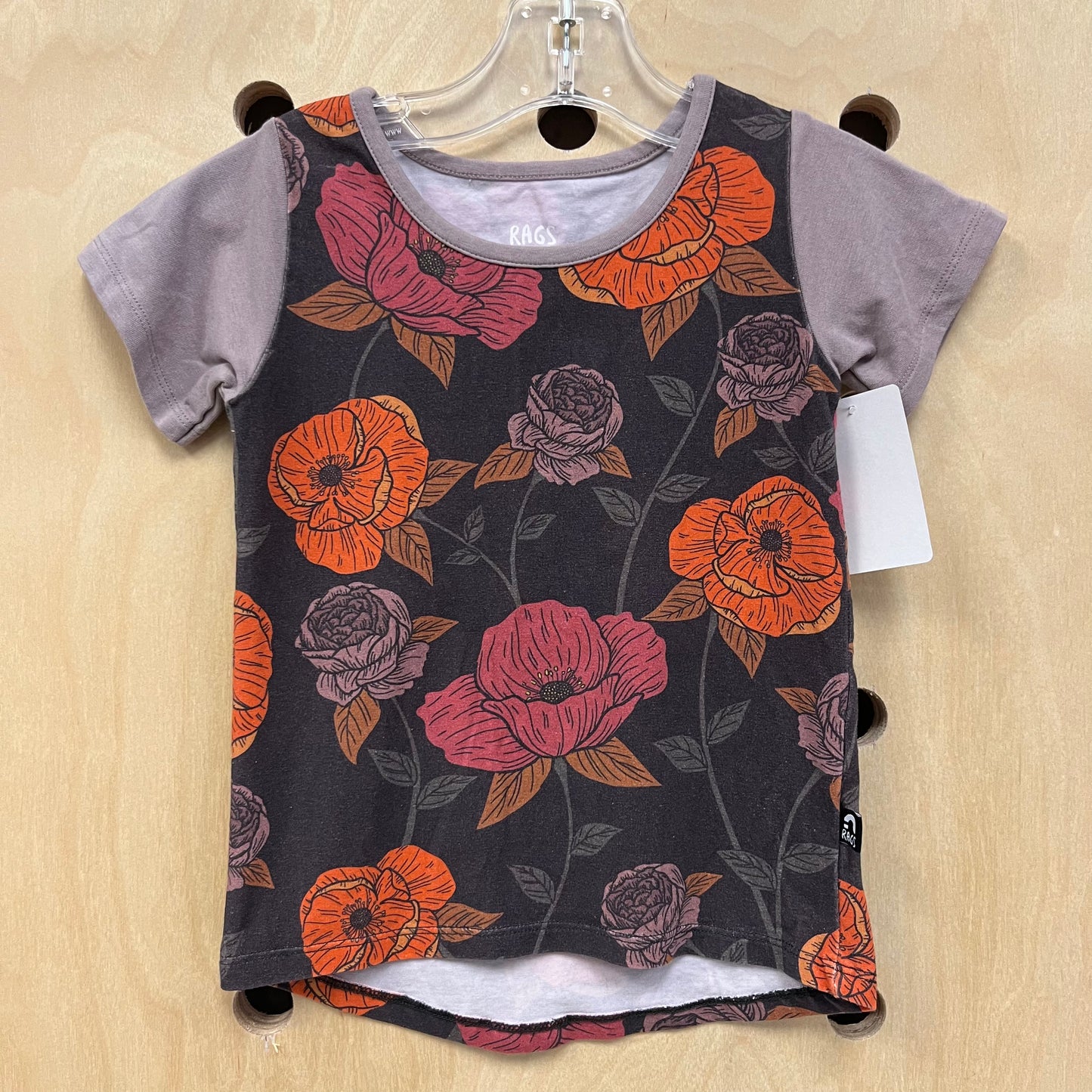 Brown & Lavender Floral Top